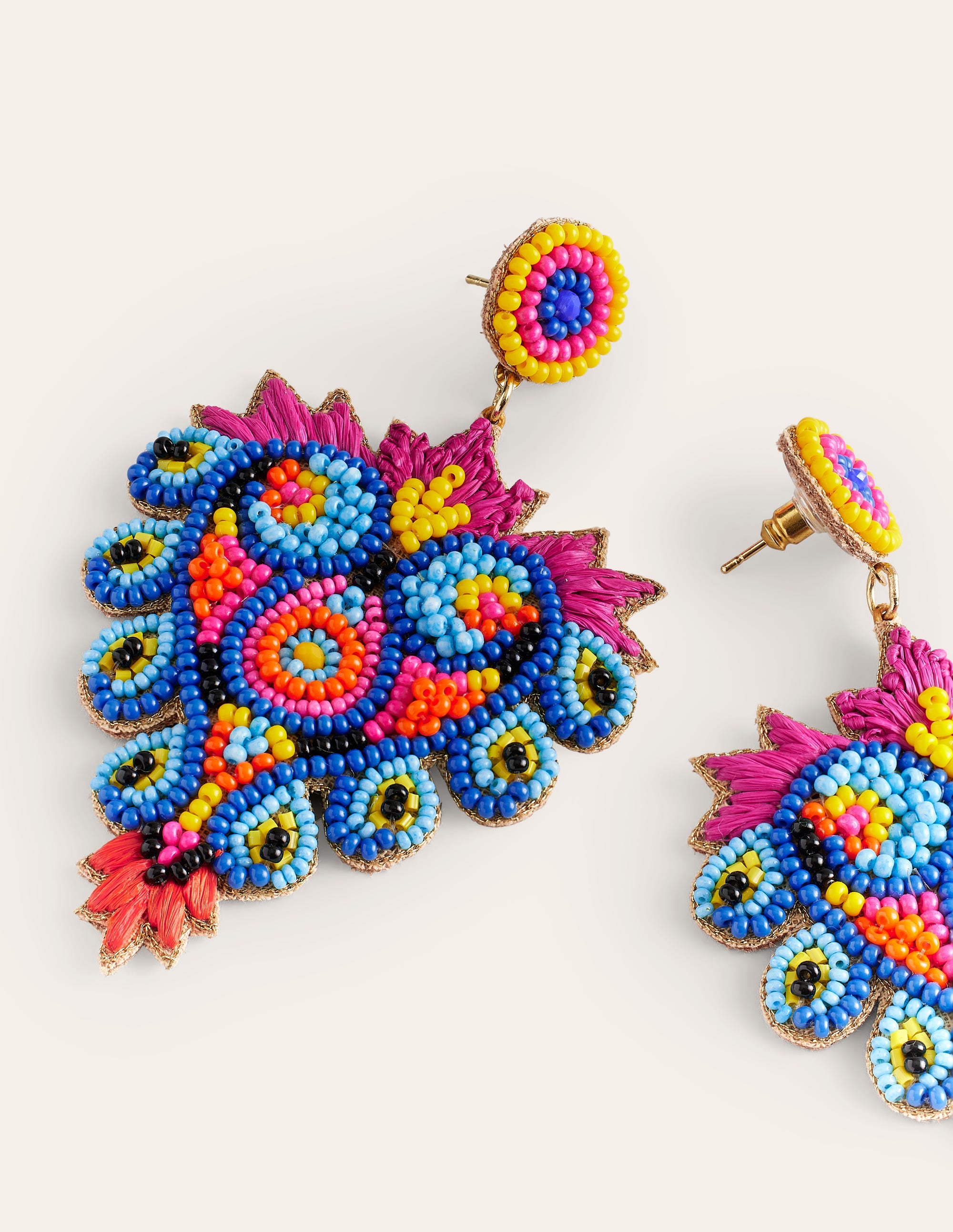 Boucles d'oreilles avec motif en perles-Cœur - Image 3