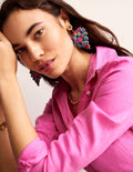 Boucles d'oreilles avec motif en perles-Cœur