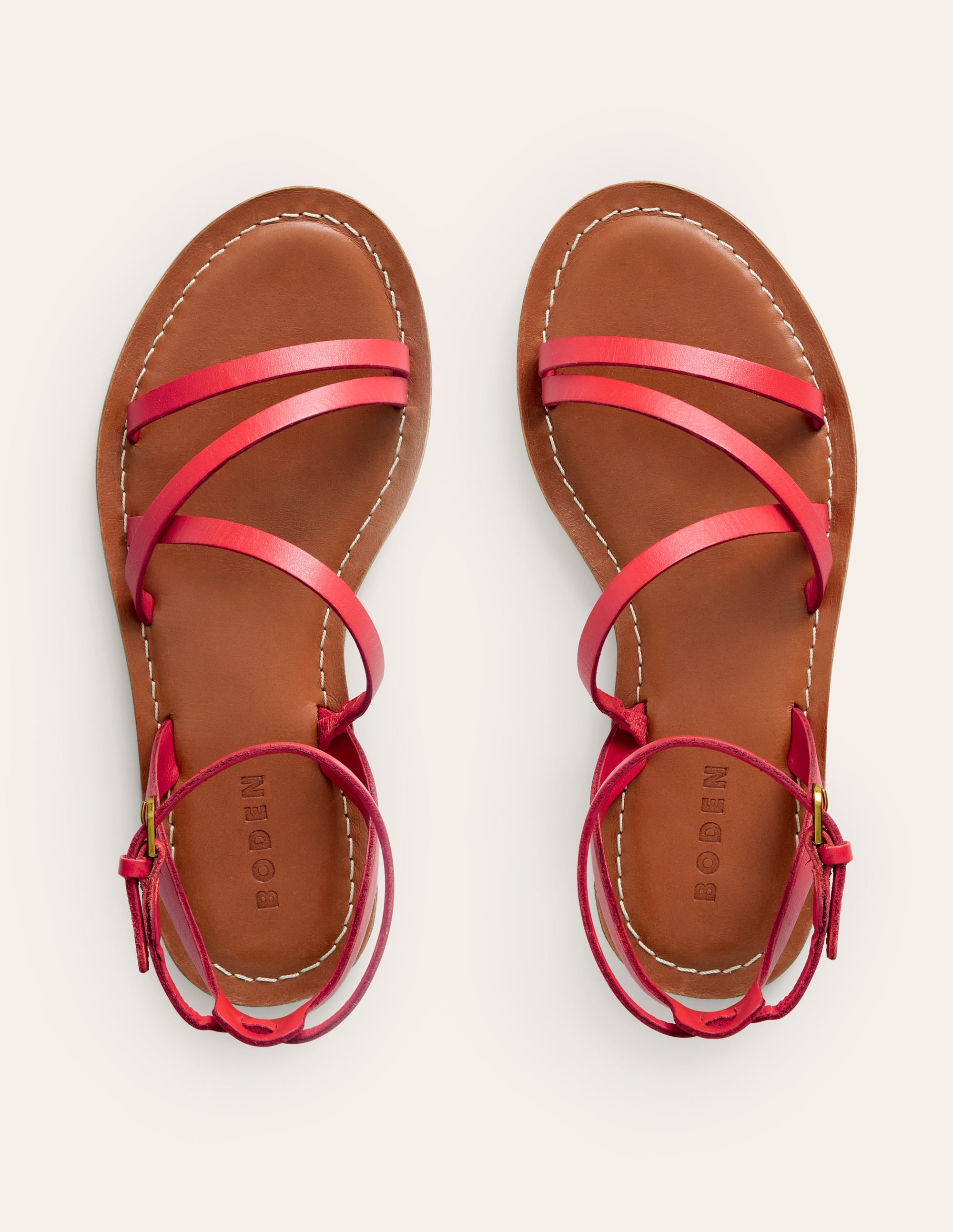 Flache Sandalen für jeden Tag-Signalrot - Image 5
