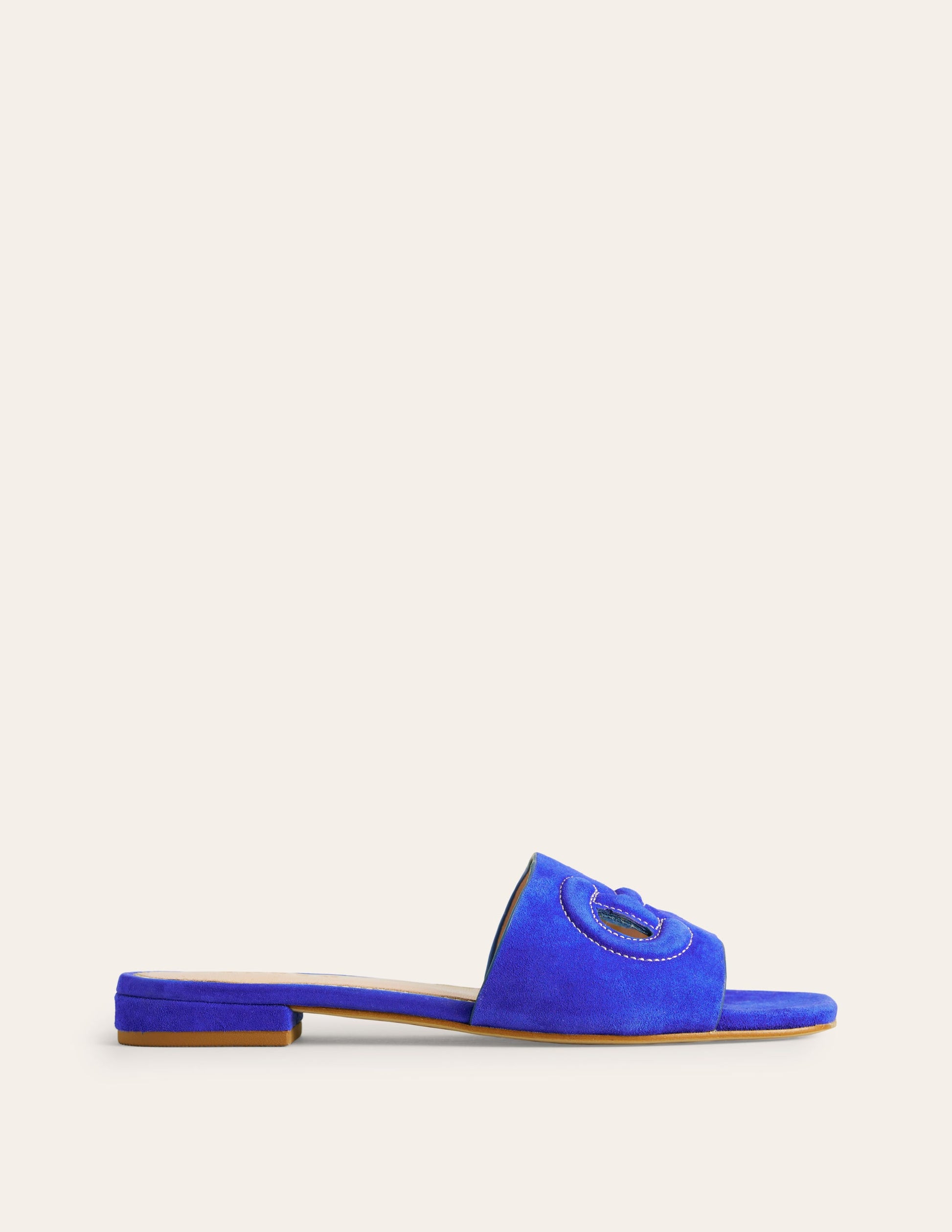 Pantoletten mit Cut-out-Trensendetail-Hellblau-2