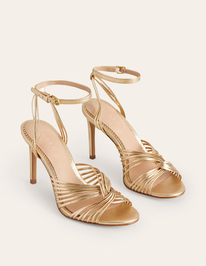 Absatzsandalen mit Twist-Detail-Gold Metallic-Leder-3