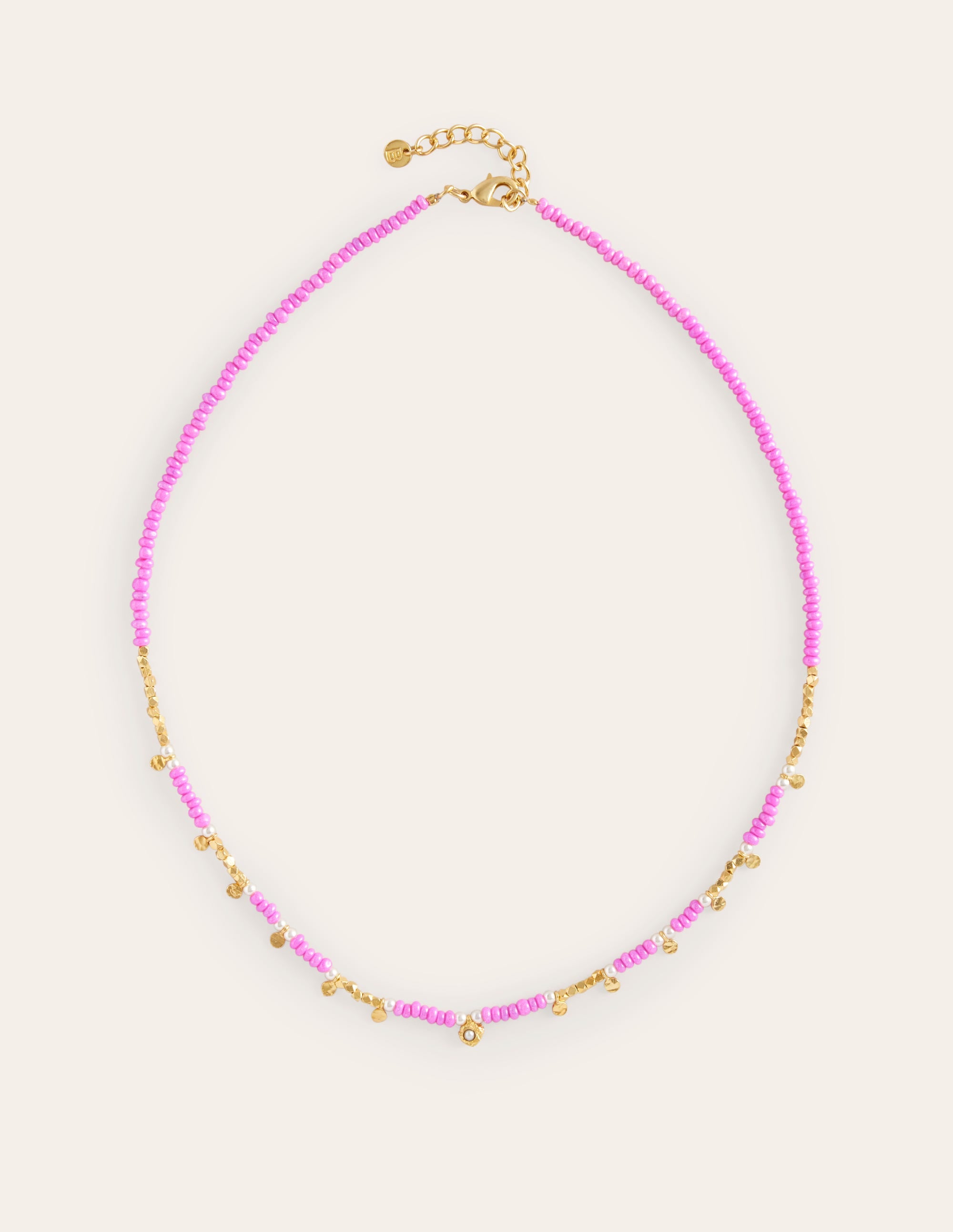 Halskette mit Perlen-Pink - Image 2