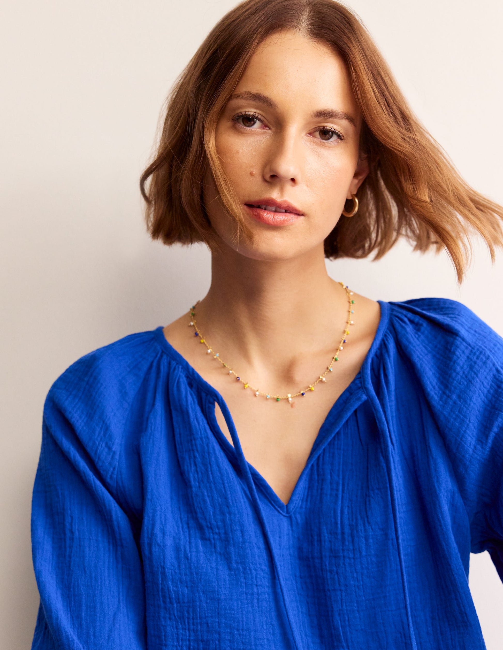 Collier avec disques à superposer-Multi bleu-1