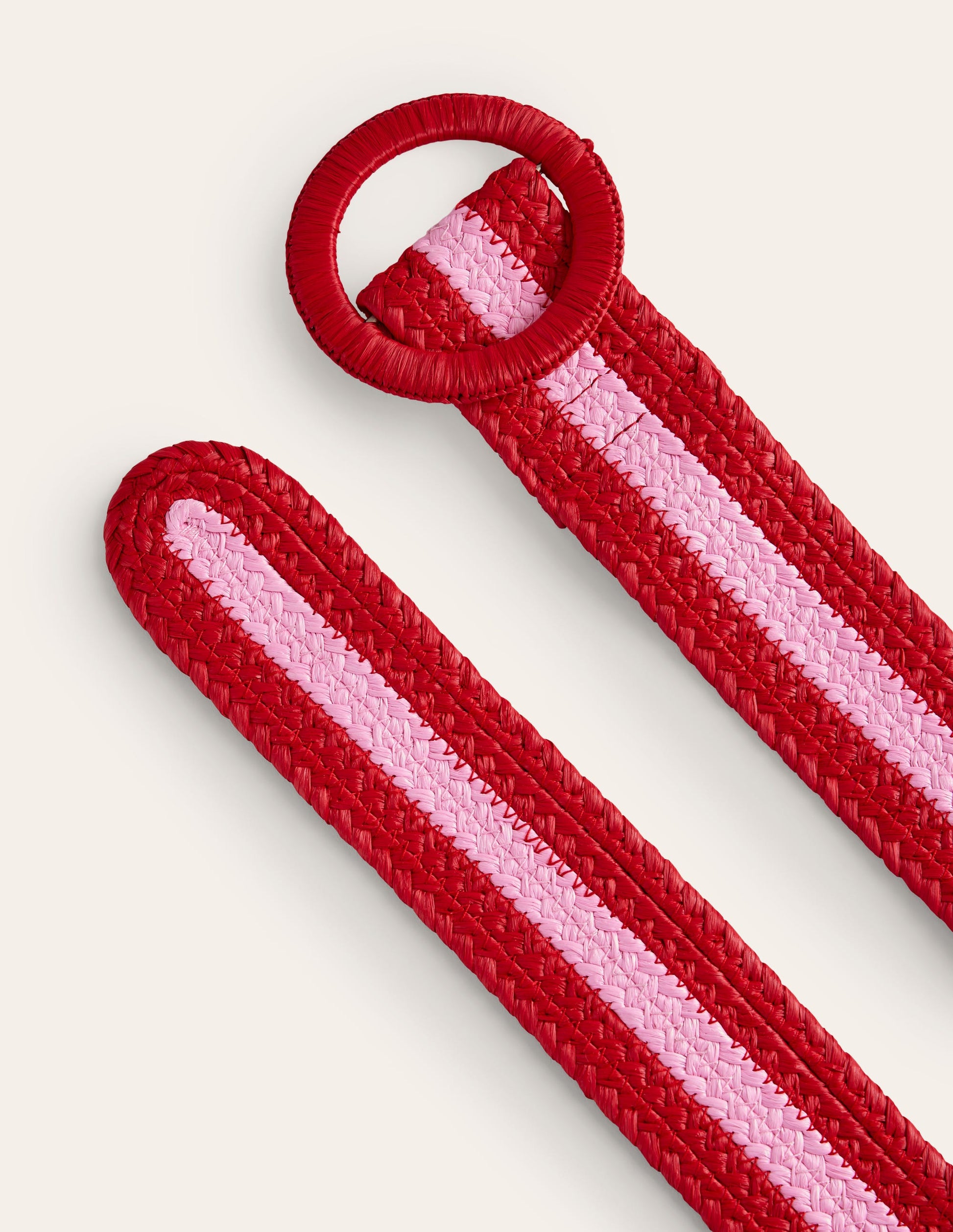 Gestreifter Gürtel-Feuerrot und Rosa-3