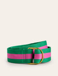 Webgürtel mit D-Ring-Rosa und Grün