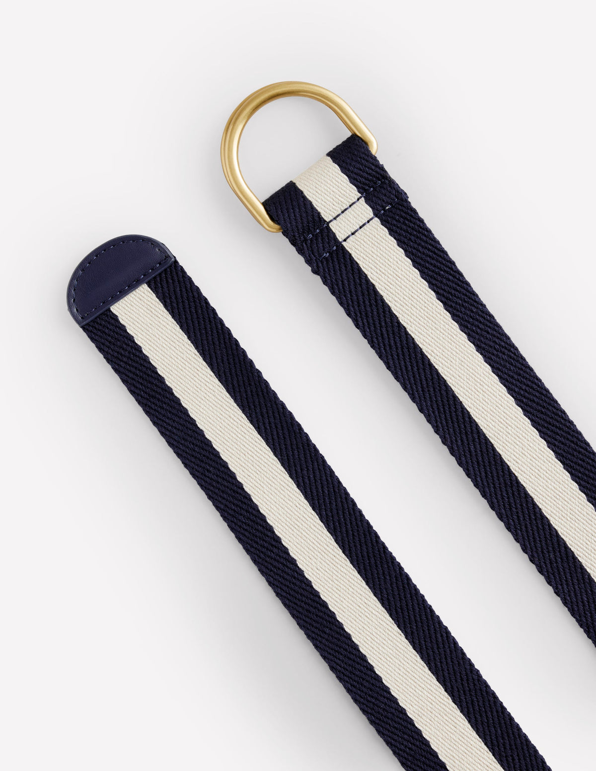 Webgürtel mit D-Ring-Arctic/Ivory Stripe - Image 3