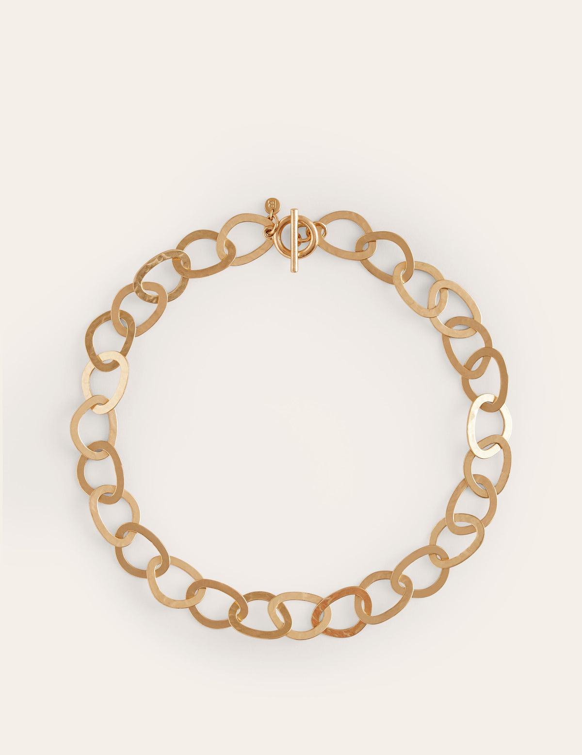 Halskette mit gehämmerten Gliedern-Gold - Image 1