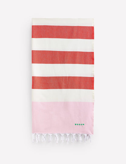 Hammam-Handtuch-Feuerwerk Orange und Rosa-1