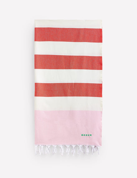 Hammam-Handtuch-Feuerwerk Orange und Rosa