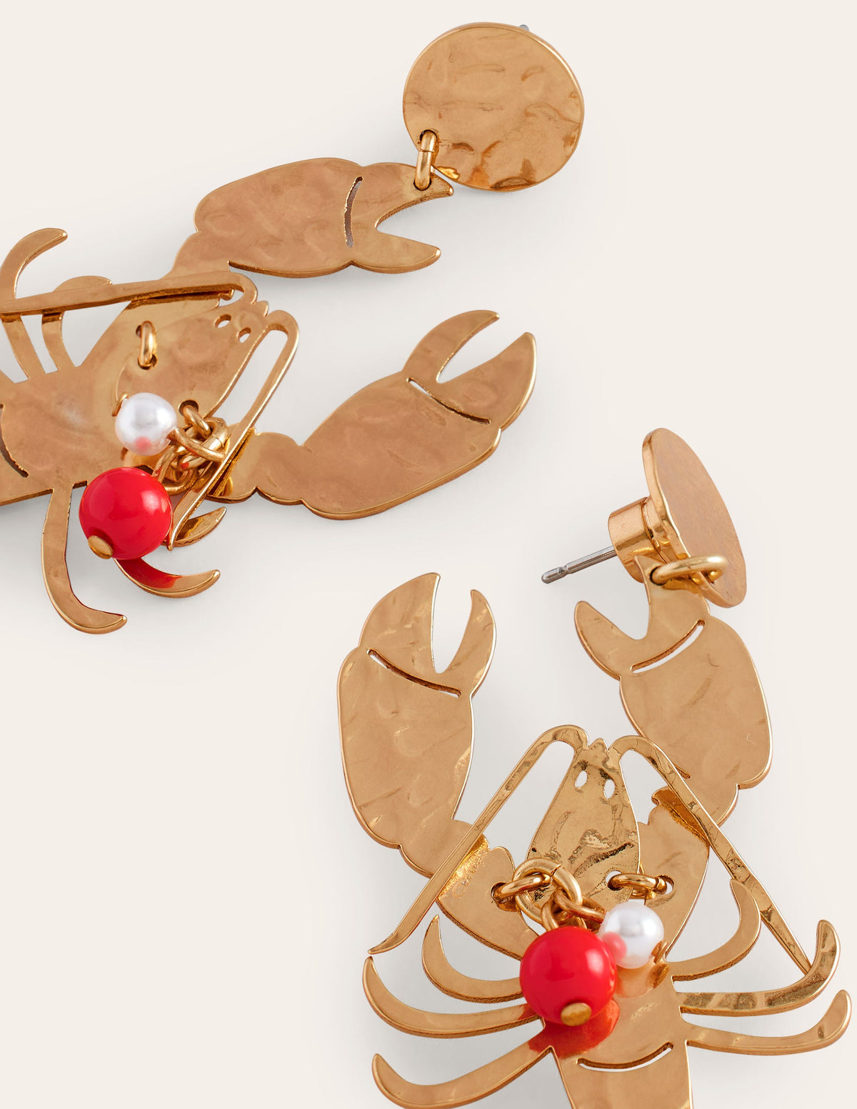 Metall-Ohrringe mit Cut-out-Hummer - Image 3