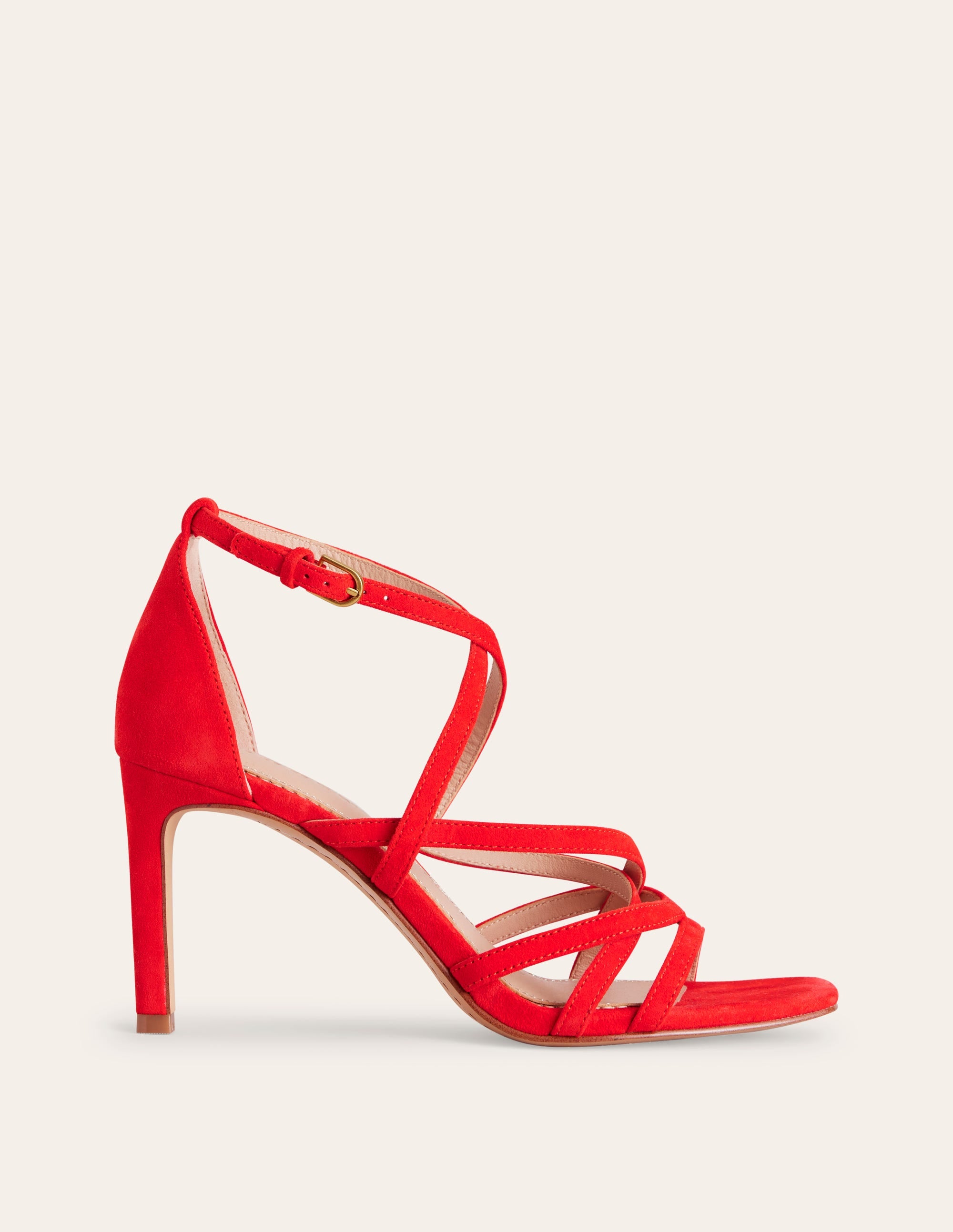 Sandales à talons et brides multiples-Rouge Vif (BN883) - Image 3