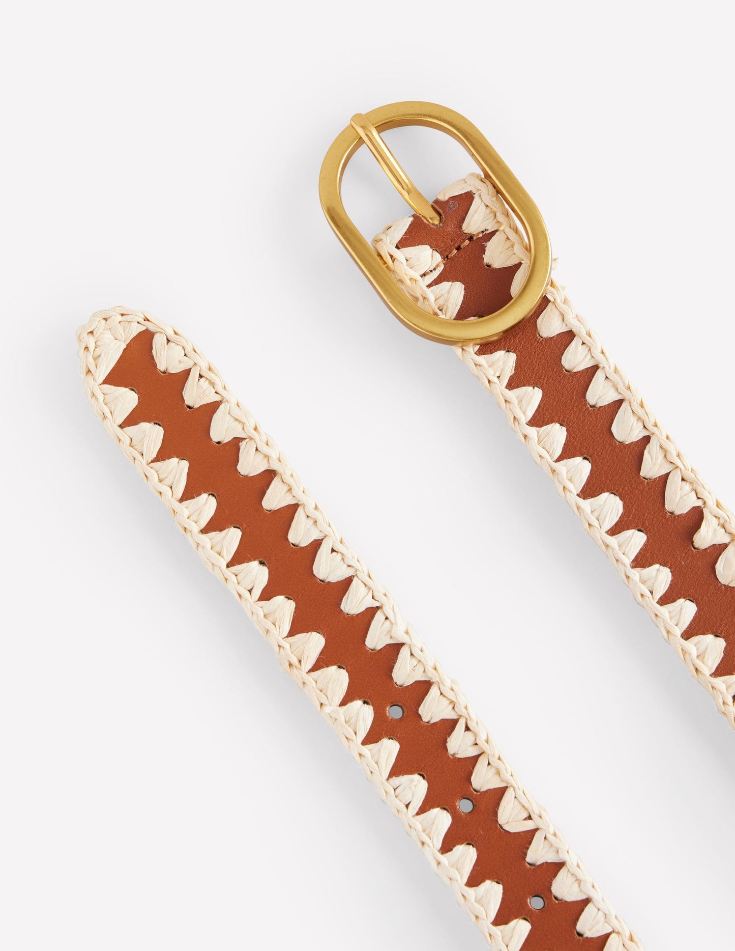Ceinture intemporelle au point roulé-Fauve