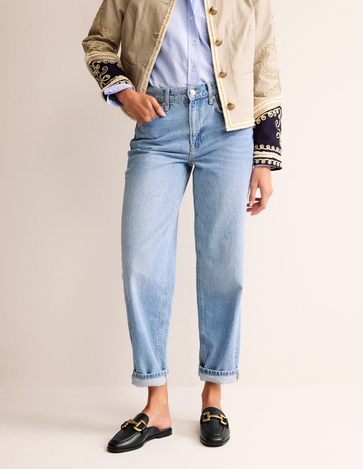 Iris Pantoletten-Loafer mit Trensendetail-Schwarz - Image 1