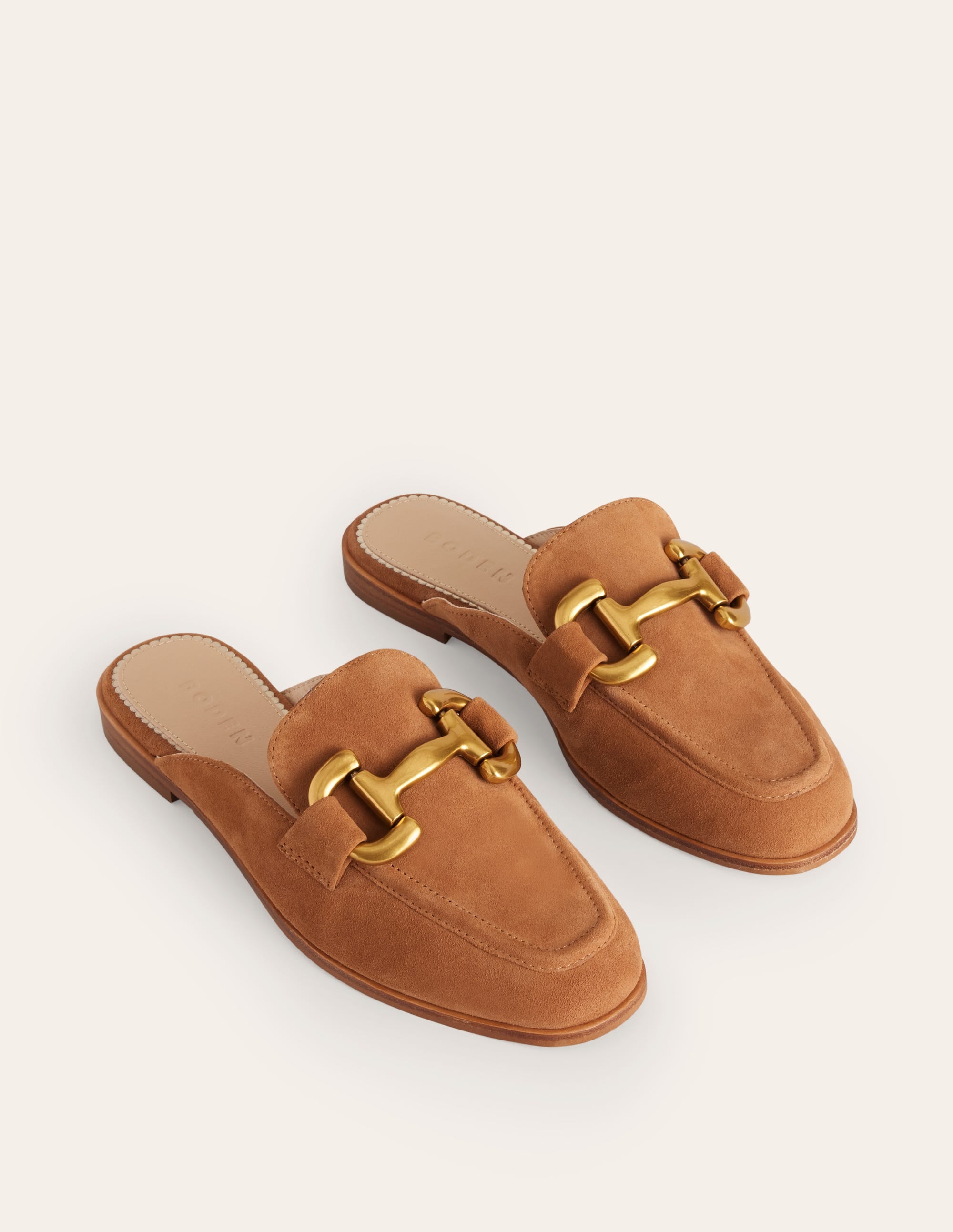 Mules style mocassins Iris à mors-Biscuit au gingembre - Image 3