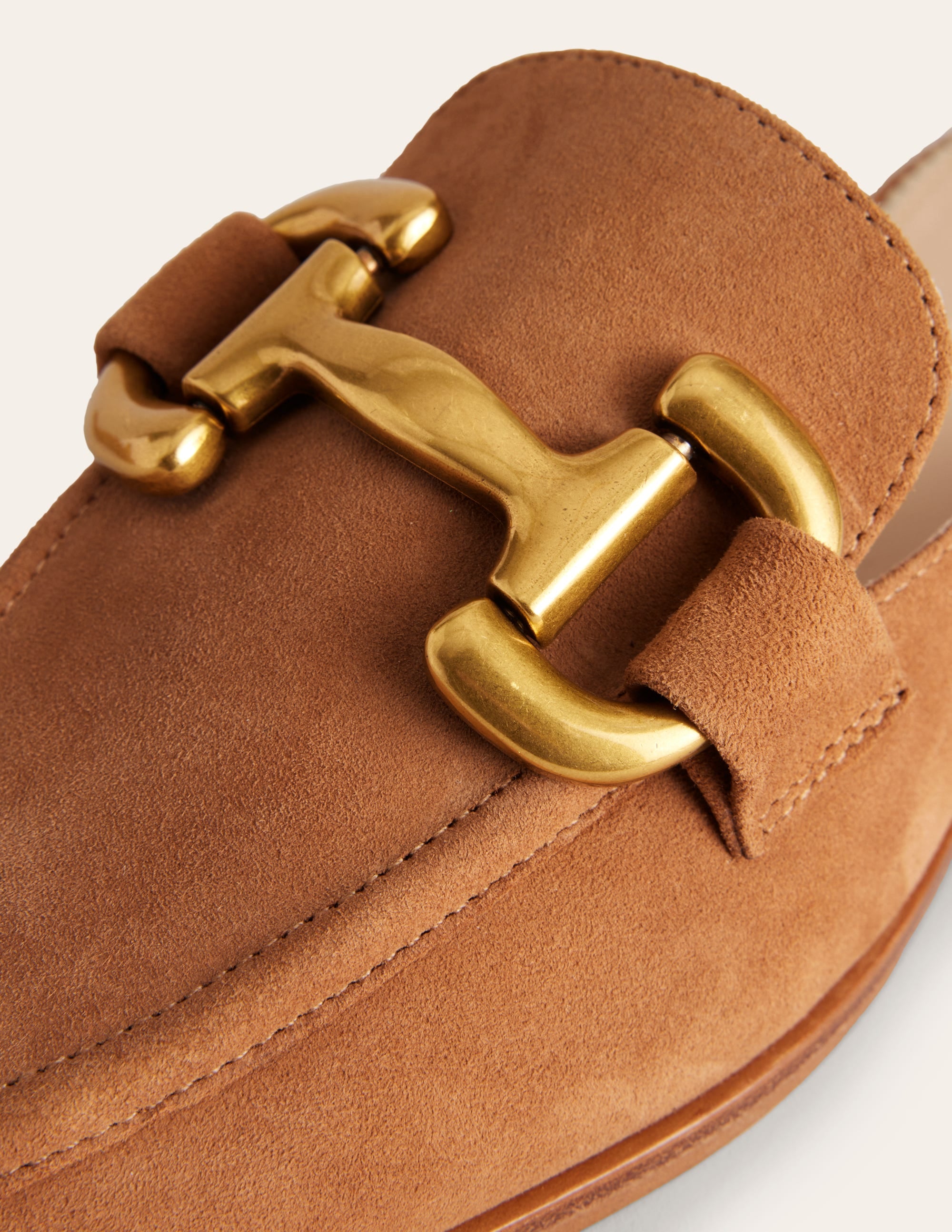 Mules style mocassins Iris à mors-Biscuit au gingembre - Image 4