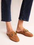 Mules style mocassins Iris à mors-Biscuit au gingembre