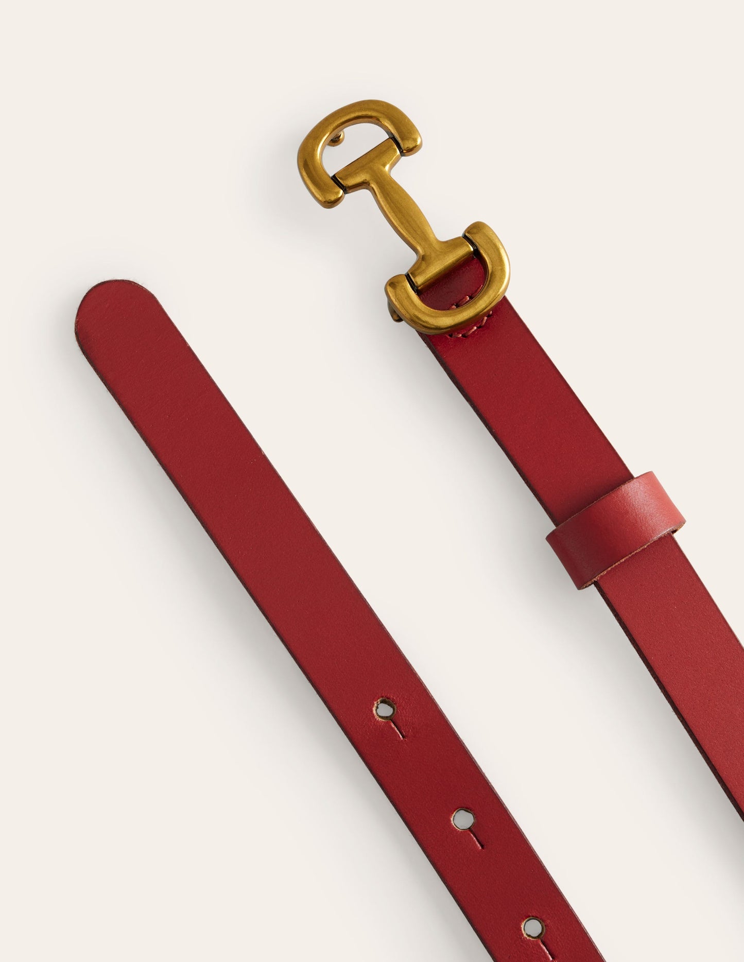 Iris Skinny Snaffle Trim Belt-Red