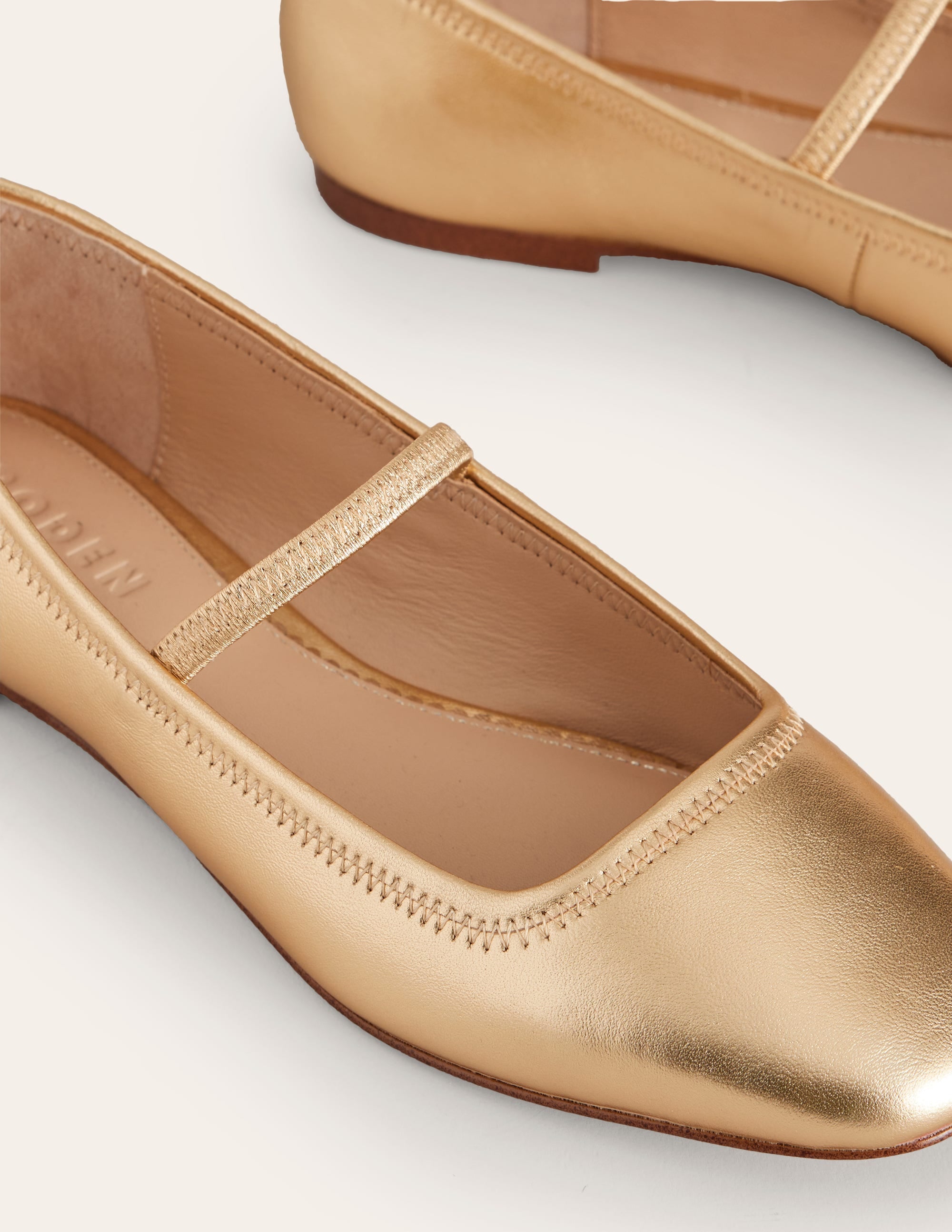 Thea Mary-Jane-Ballerinas-Gold Metallic-Leder - Image 4