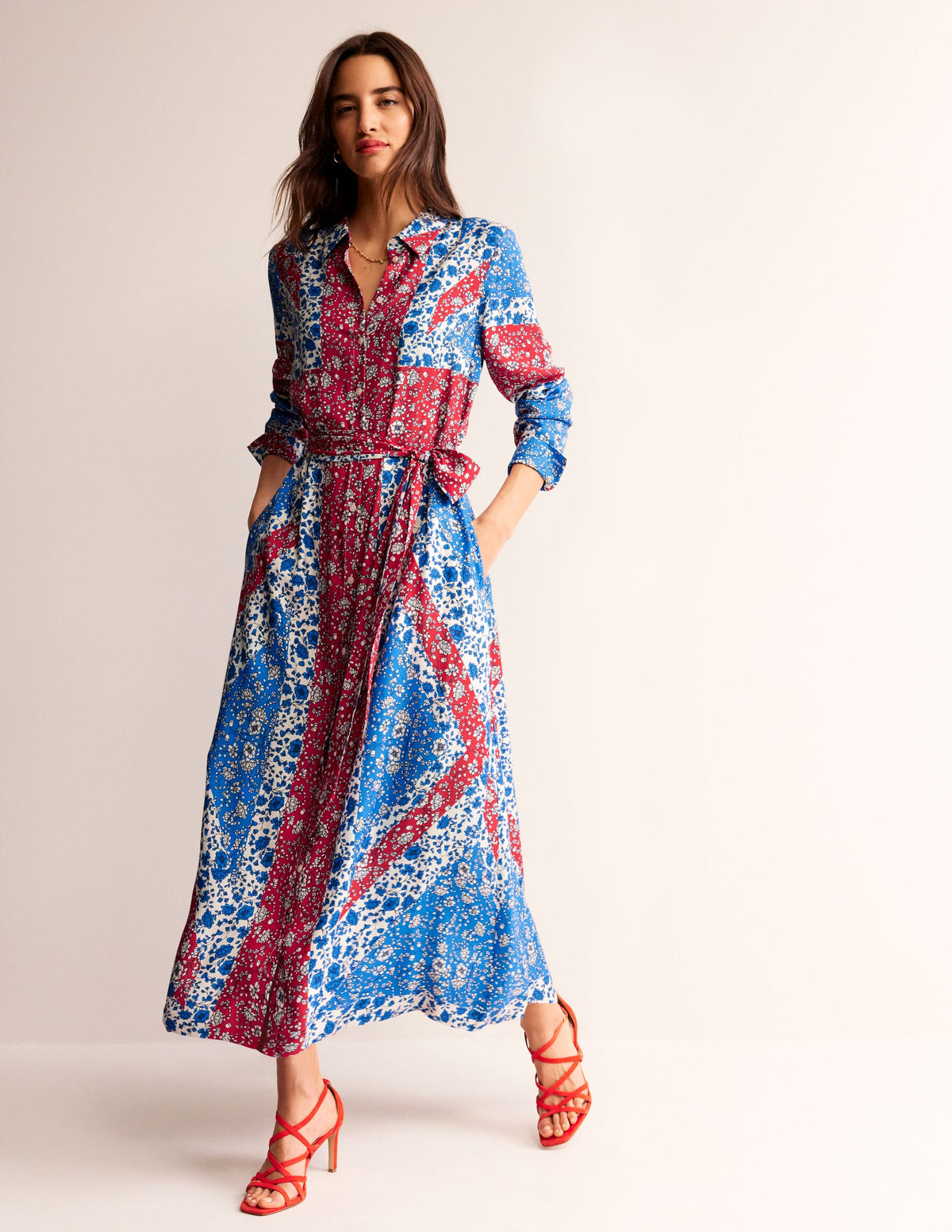 Claudia Maxi-Hemdblusenkleid-Indigofink, Union Jack-1