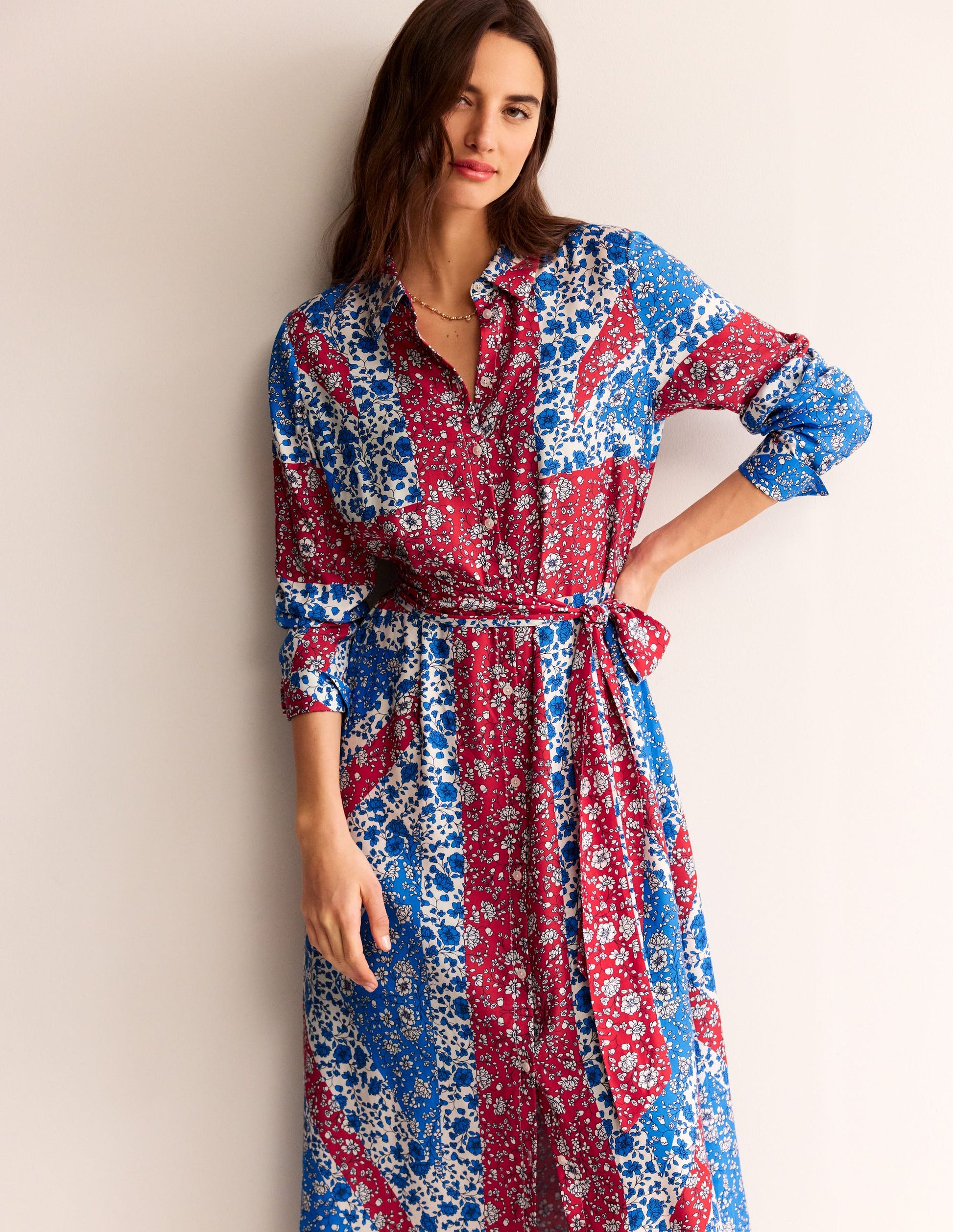 Claudia Maxi-Hemdblusenkleid-Indigofink, Union Jack-4