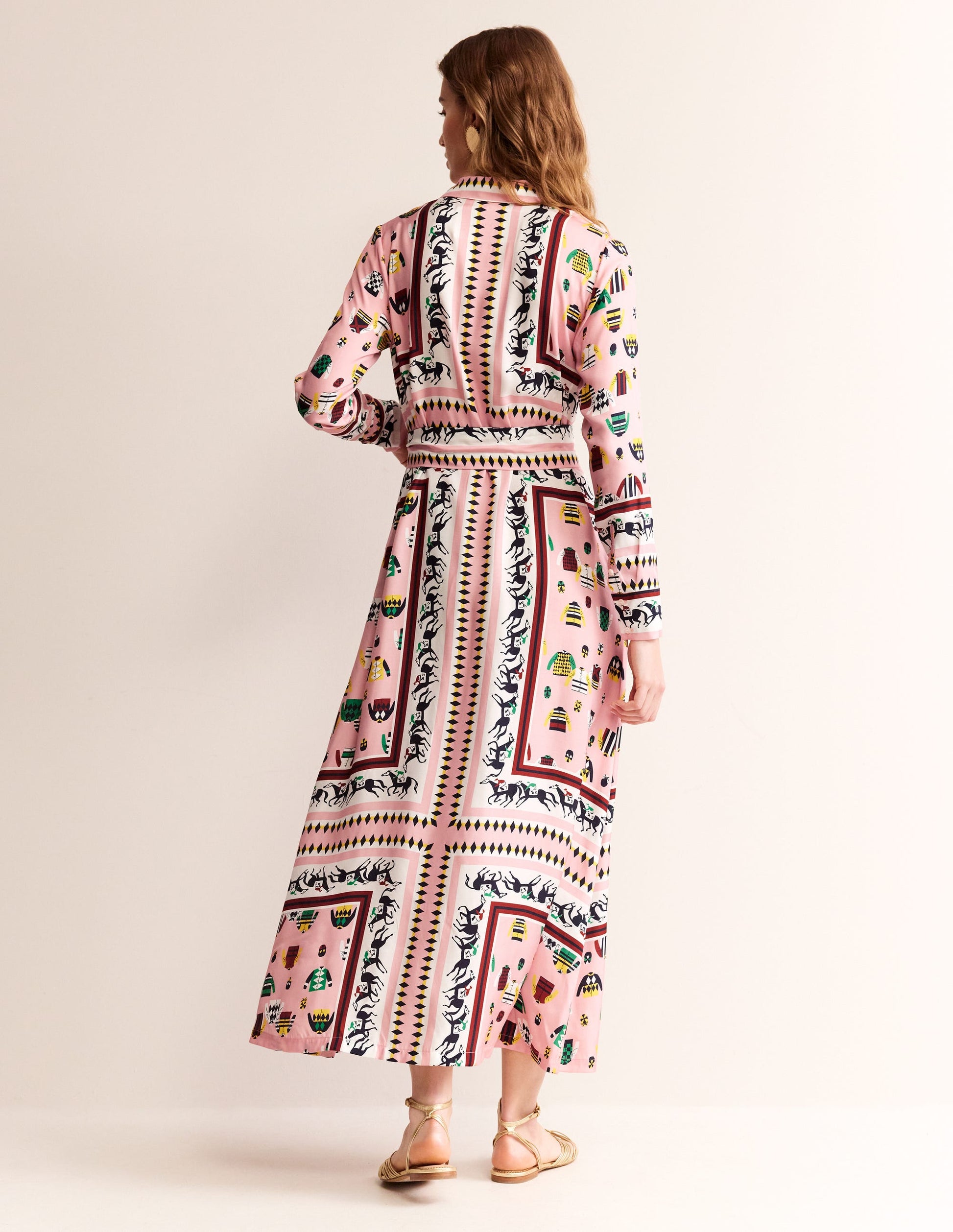 Robe-chemise longue Claudia-Rose craie, courses-3