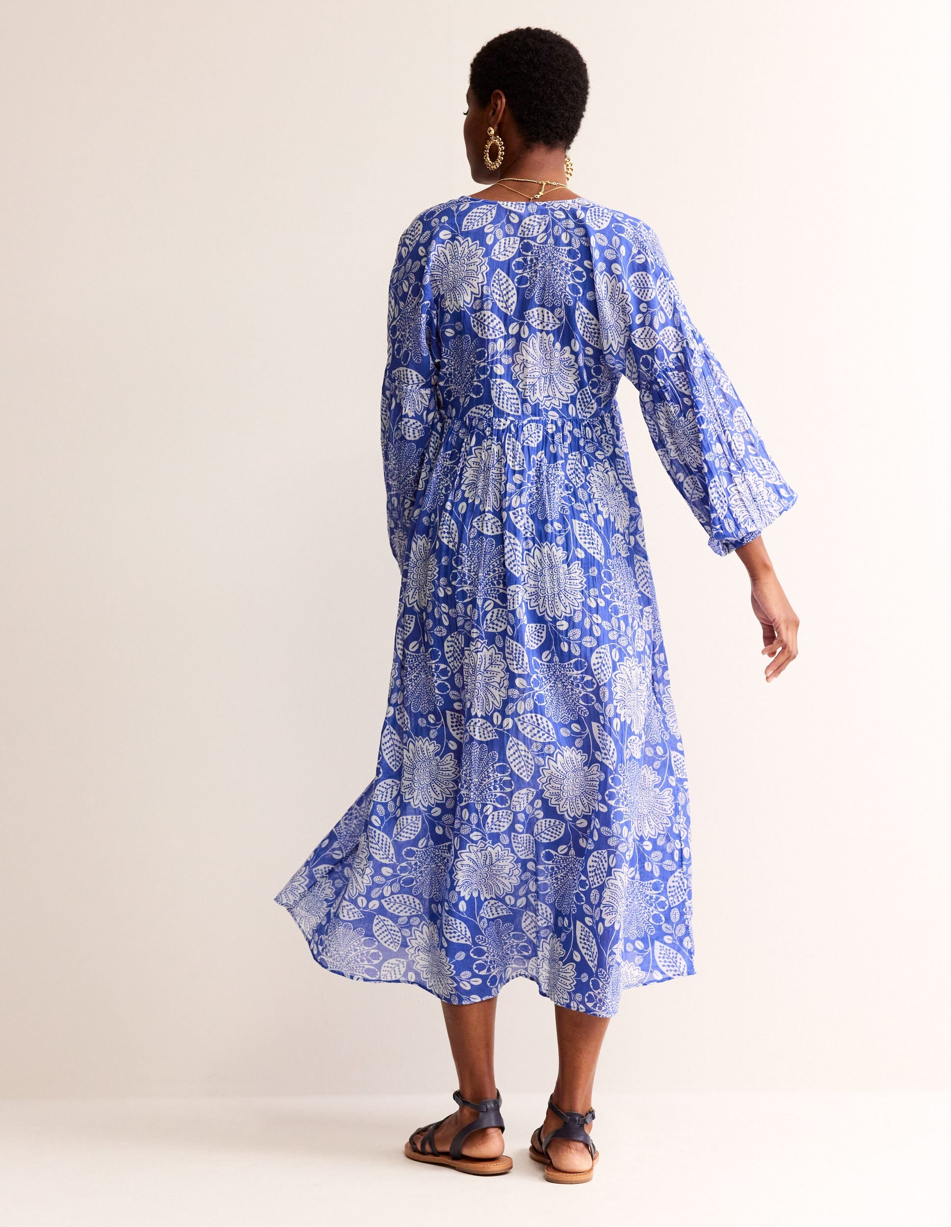 Sarah Maxi-Kaftankleid-Surf The Web, Gardenia Swirl-4