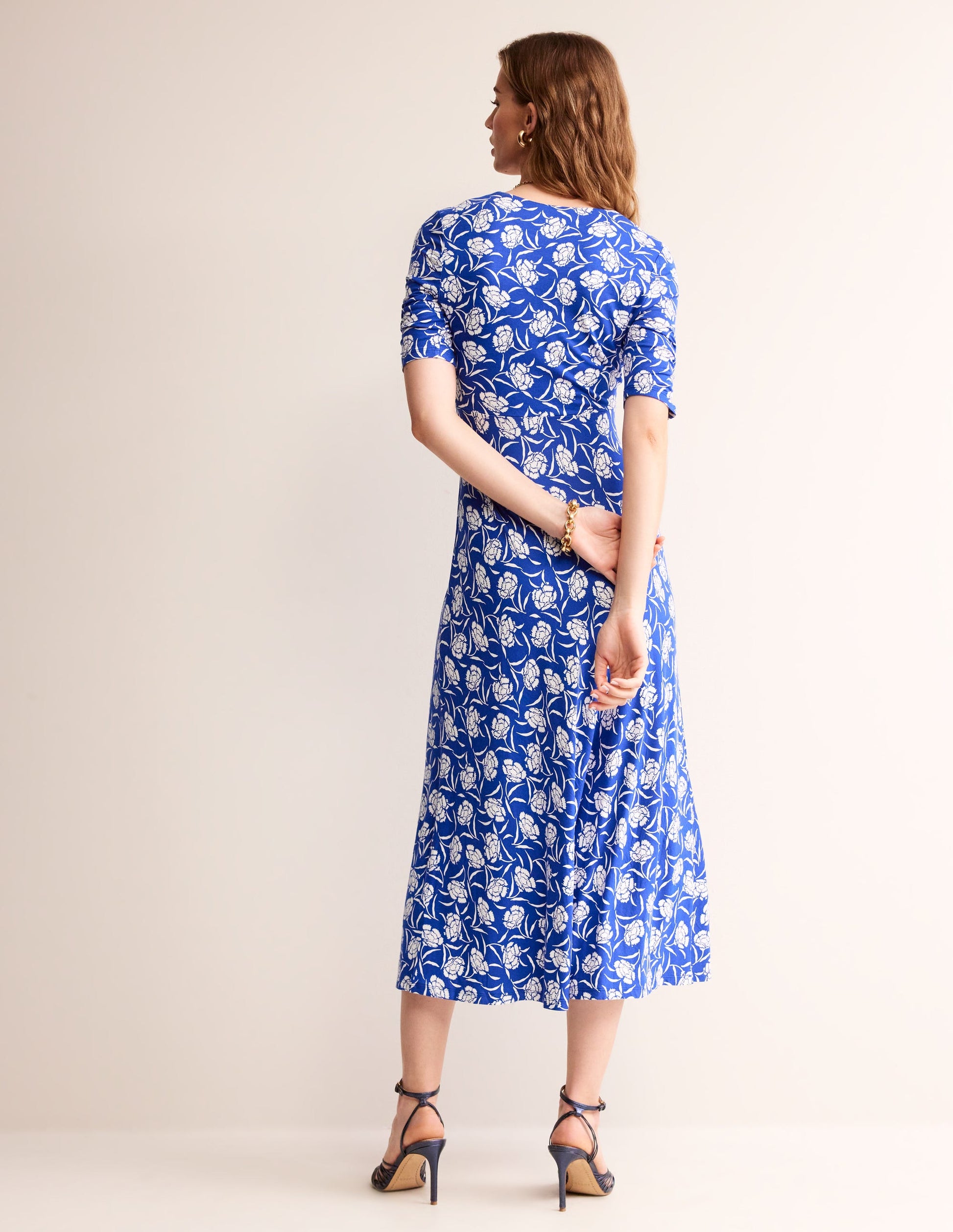 Rebecca Midi-Teekleid aus Jersey-Surf The Web, Pfingstrose-4