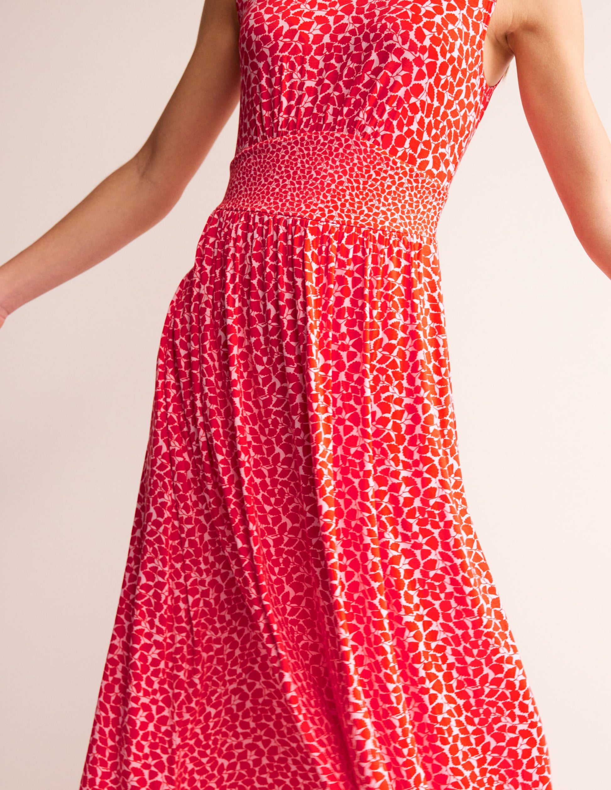 Thea Ärmelloses Midikleid-Mohnblumenrot, Botanisch-3