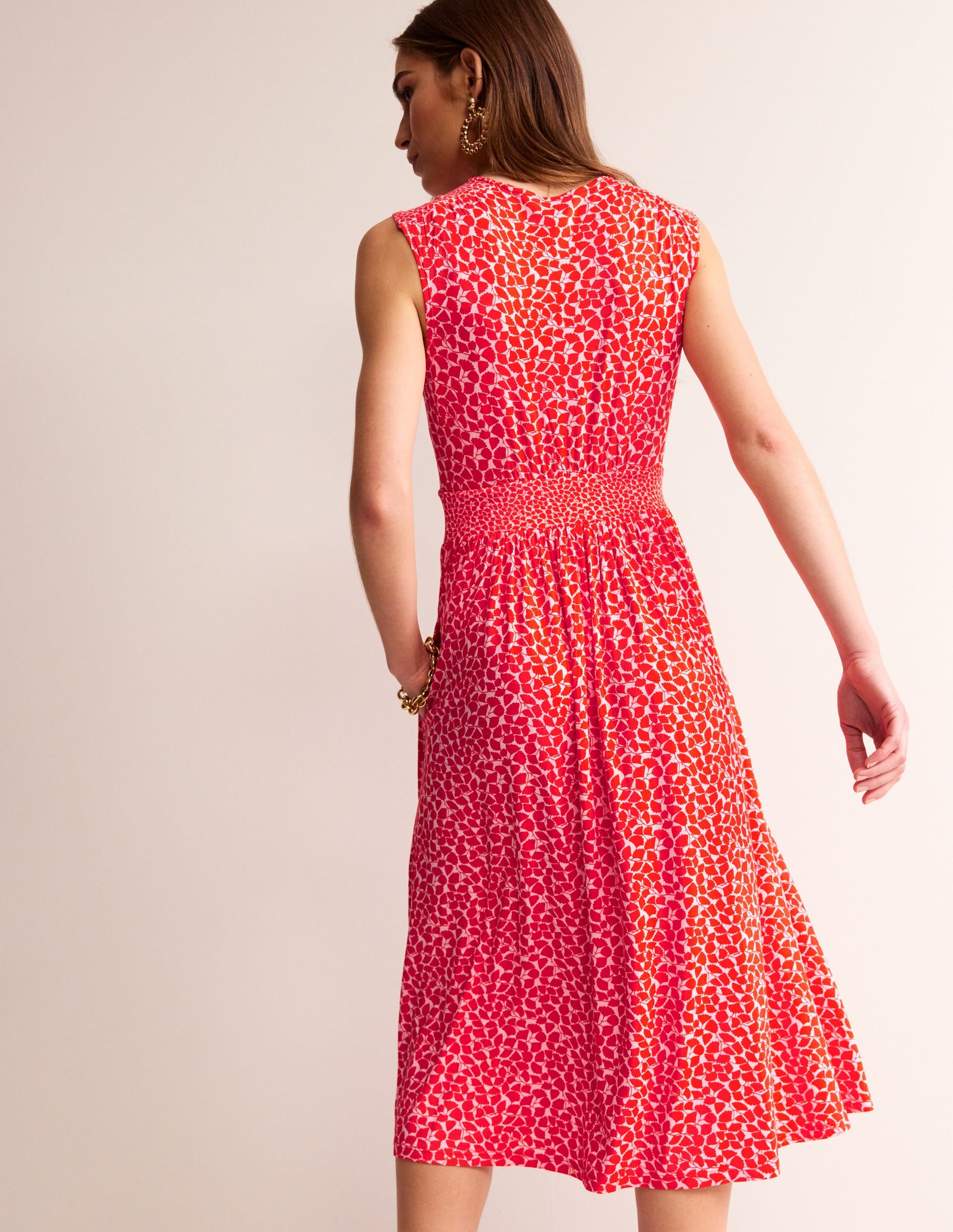 Thea Ärmelloses Midikleid-Mohnblumenrot, Botanisch-4