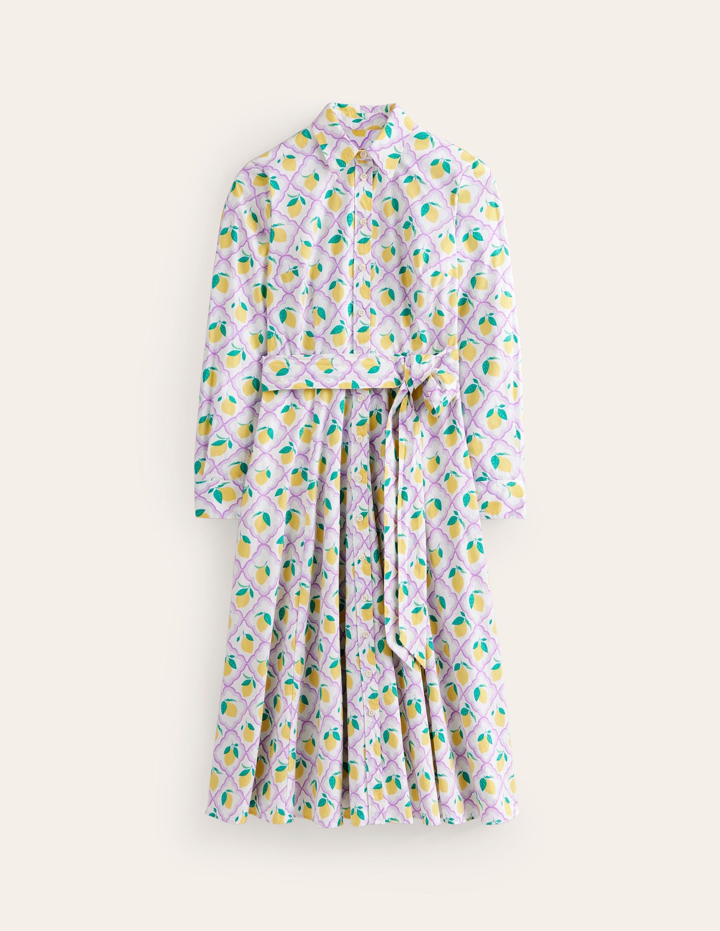 Amy Cotton Midi Shirt Dress-Lavender, Lemon Grove