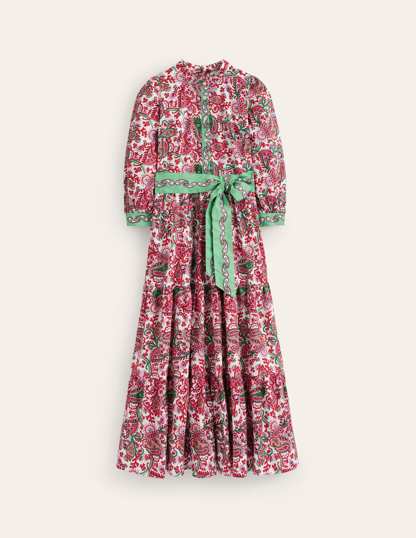 Robe longue Alba volantée en coton-Multi, motif Fantastical