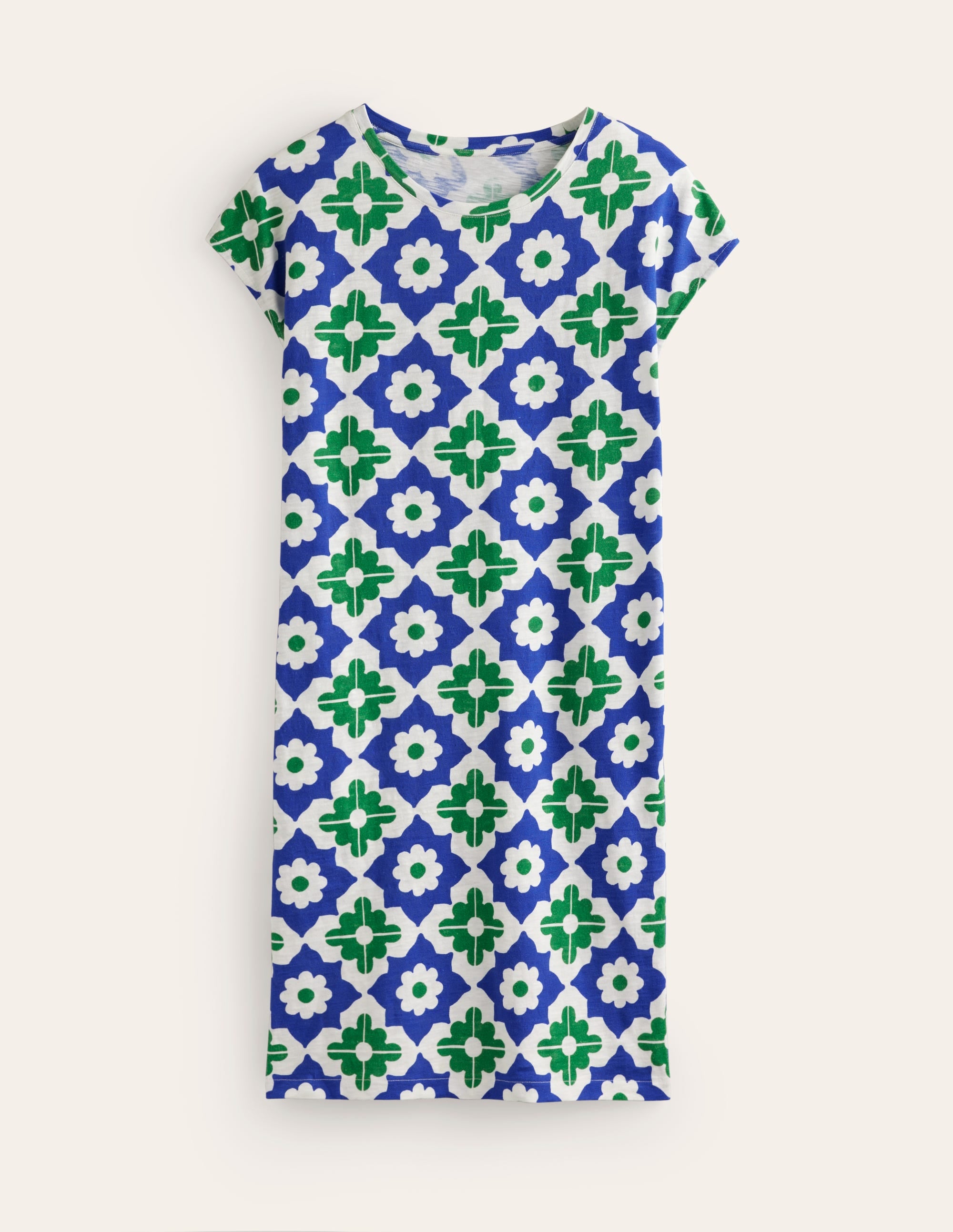 Robe T-shirt Leah en jersey-Vert, motif Geometric Stamp - Image 5