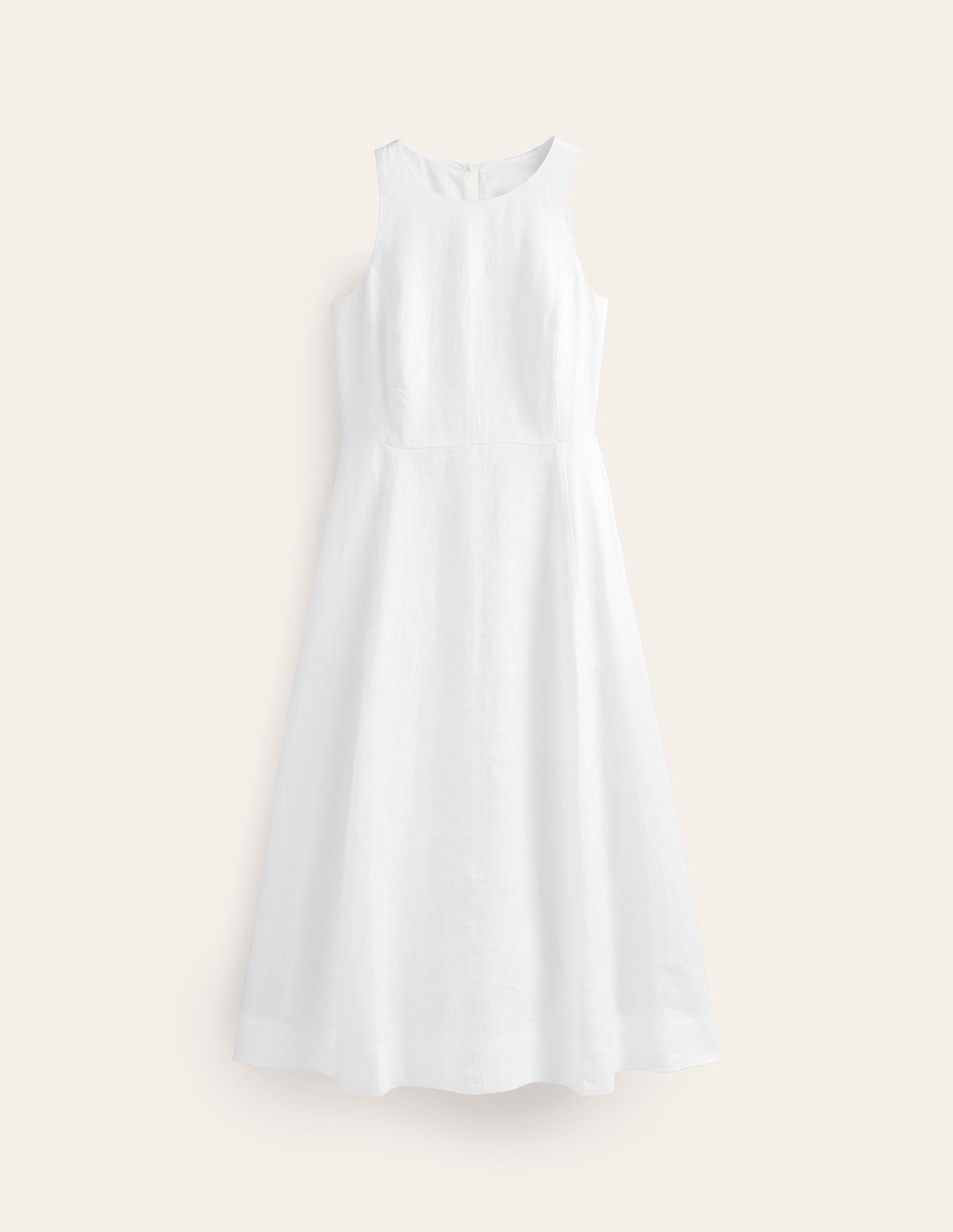 Robe midi Carla en lin-Blanc - Image 5