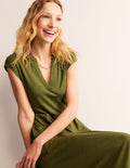 Chloe Jersey-Midikleid mit gekerbtem Ausschnitt-Eintagsfliege