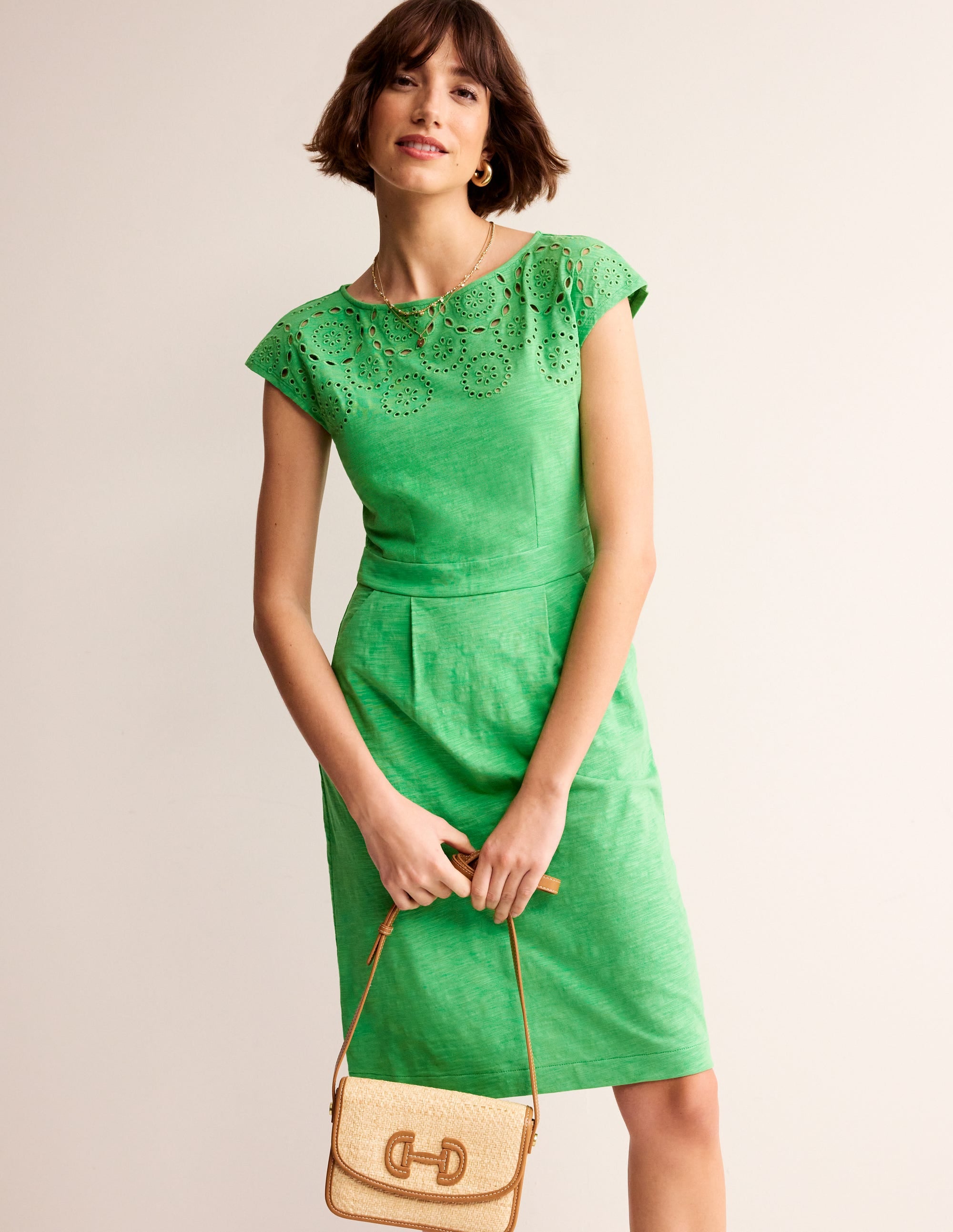 Florrie Kleid mit Lochstickerei-Black - Image 1