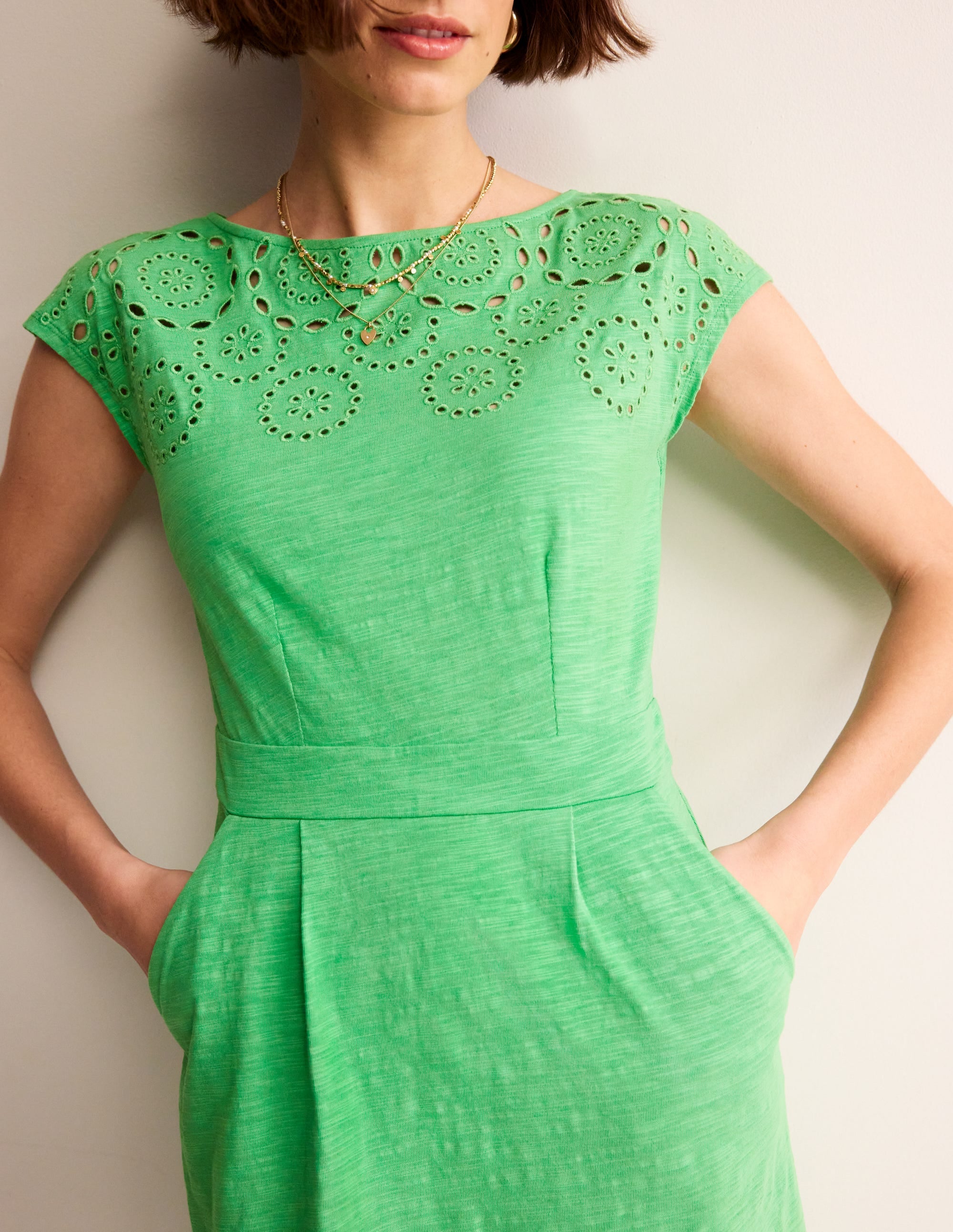 Florrie Kleid mit Lochstickerei-Black - Image 2