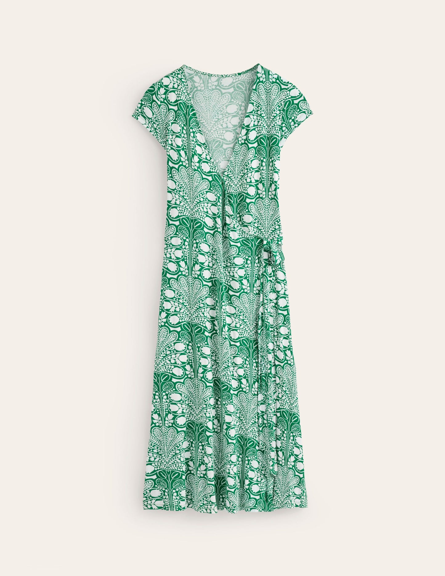 Joanna Wickelkleid mit Flügelärmeln-Grün, Gardenia Swirl