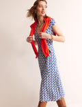 Robe portefeuille Joanna à mancherons-Multi, motif Bloom Sprig