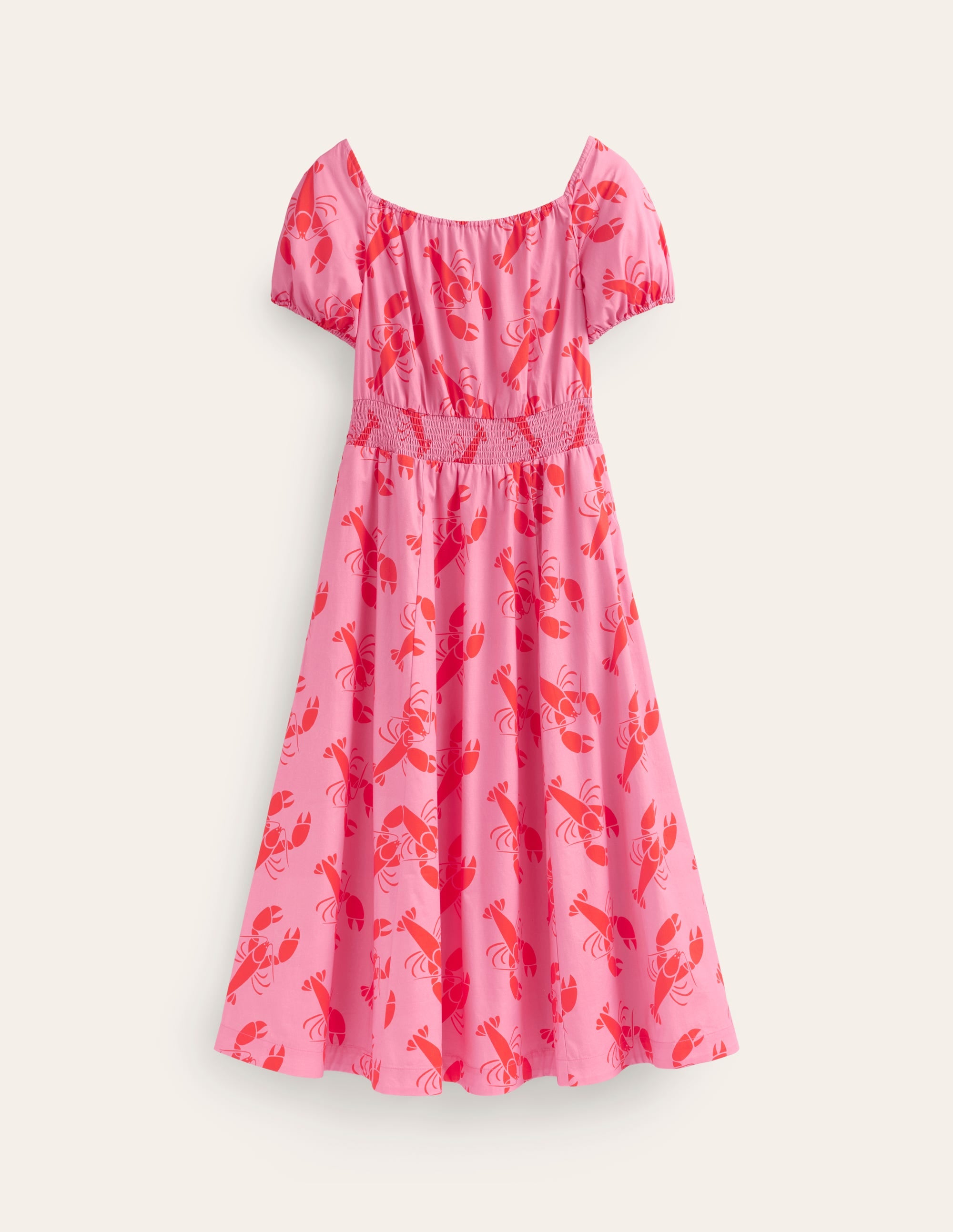 Amber Baumwoll-Midikleid-Kaschmir Rose, Hummer - Image 6