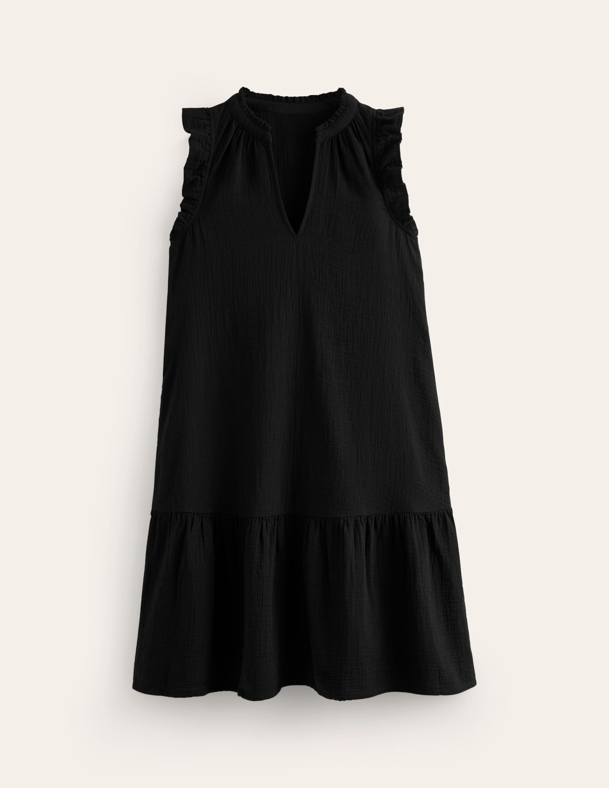 Daisy Kurzes Doppeltuch-Kleid-Schwarz - Image 5