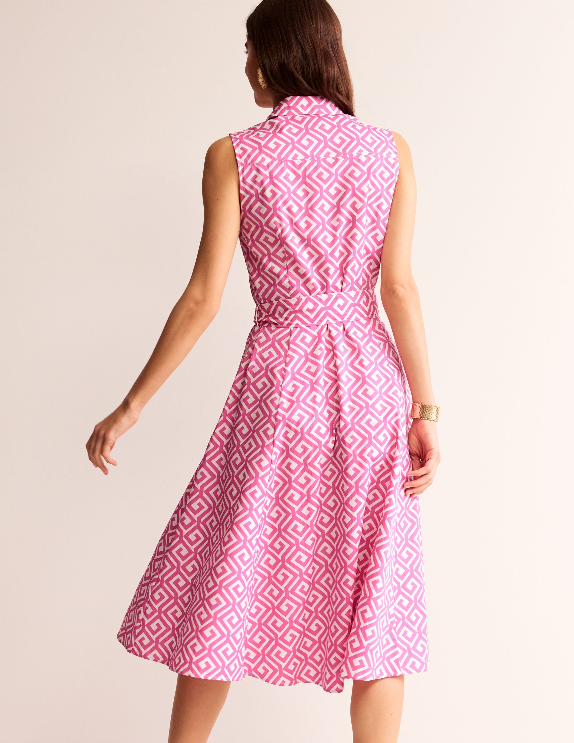 Amy Ärmelloses Hemdblusenkleid-Pink Power, Labyrinth - Image 3