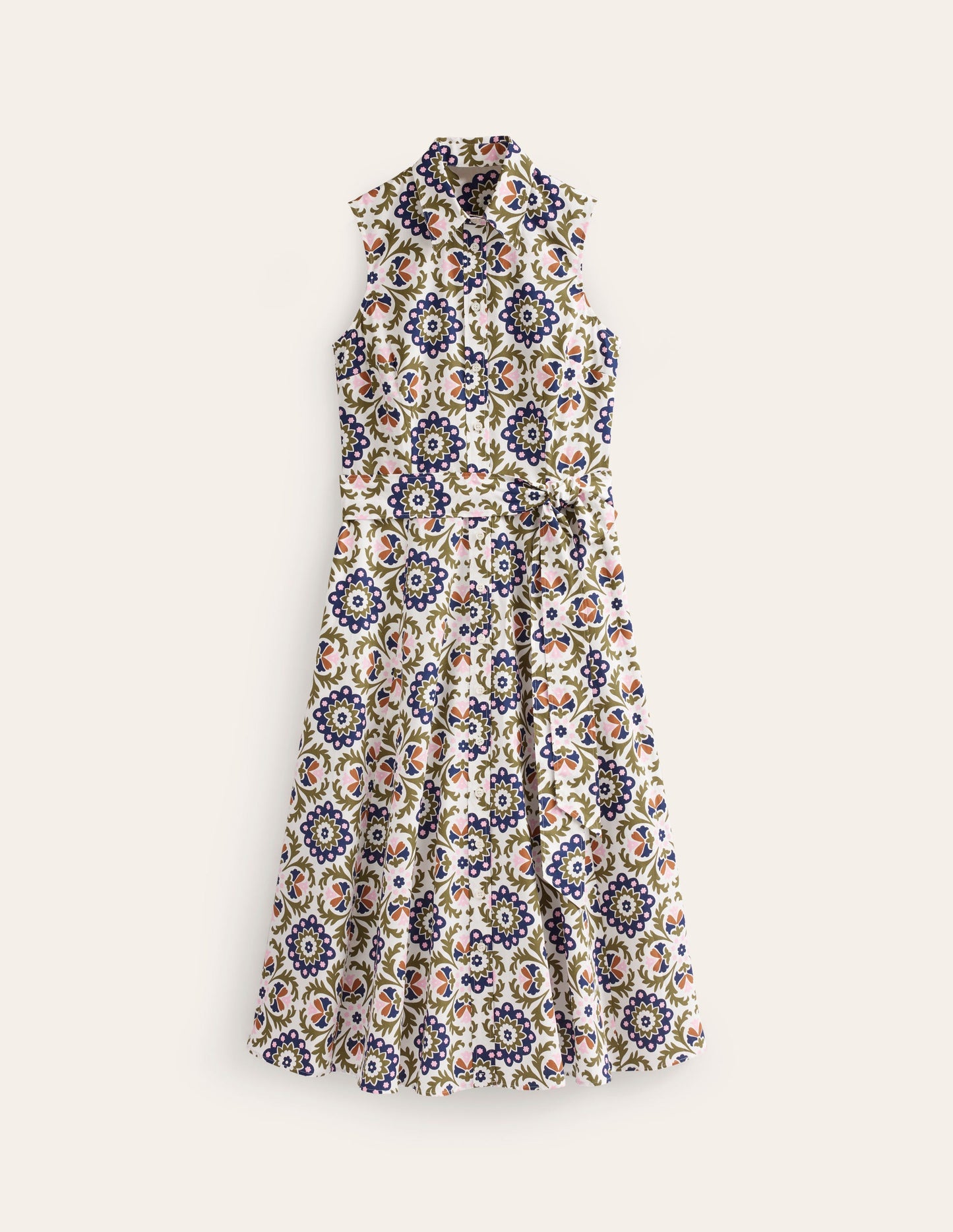 Amy Ärmelloses Hemdblusenkleid-Eintagsfliege, Mosaik Blüte