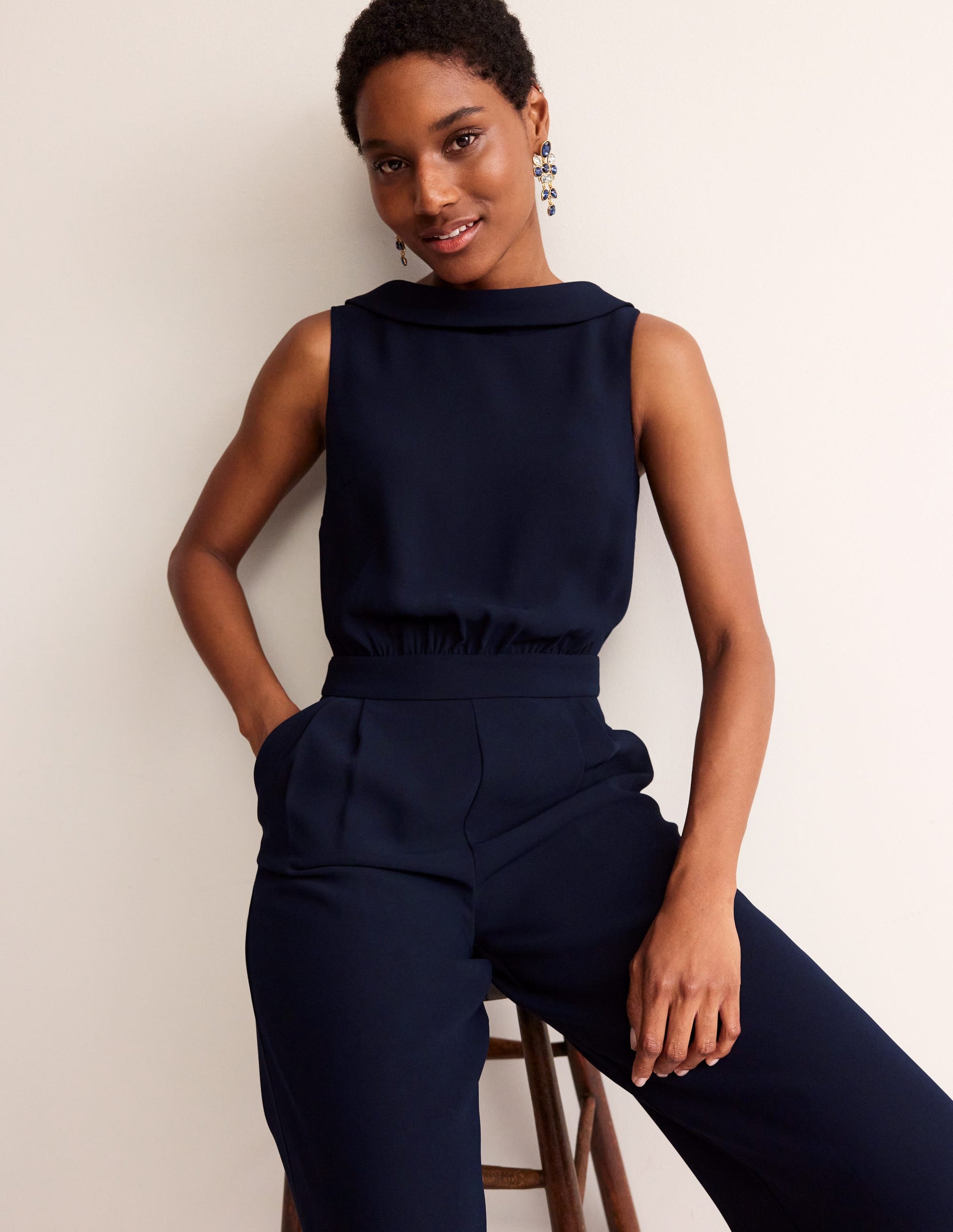 Ladies Jumpsuit Boden Jumpsuit Navy Boden Clarissa Jumpsuit Navy