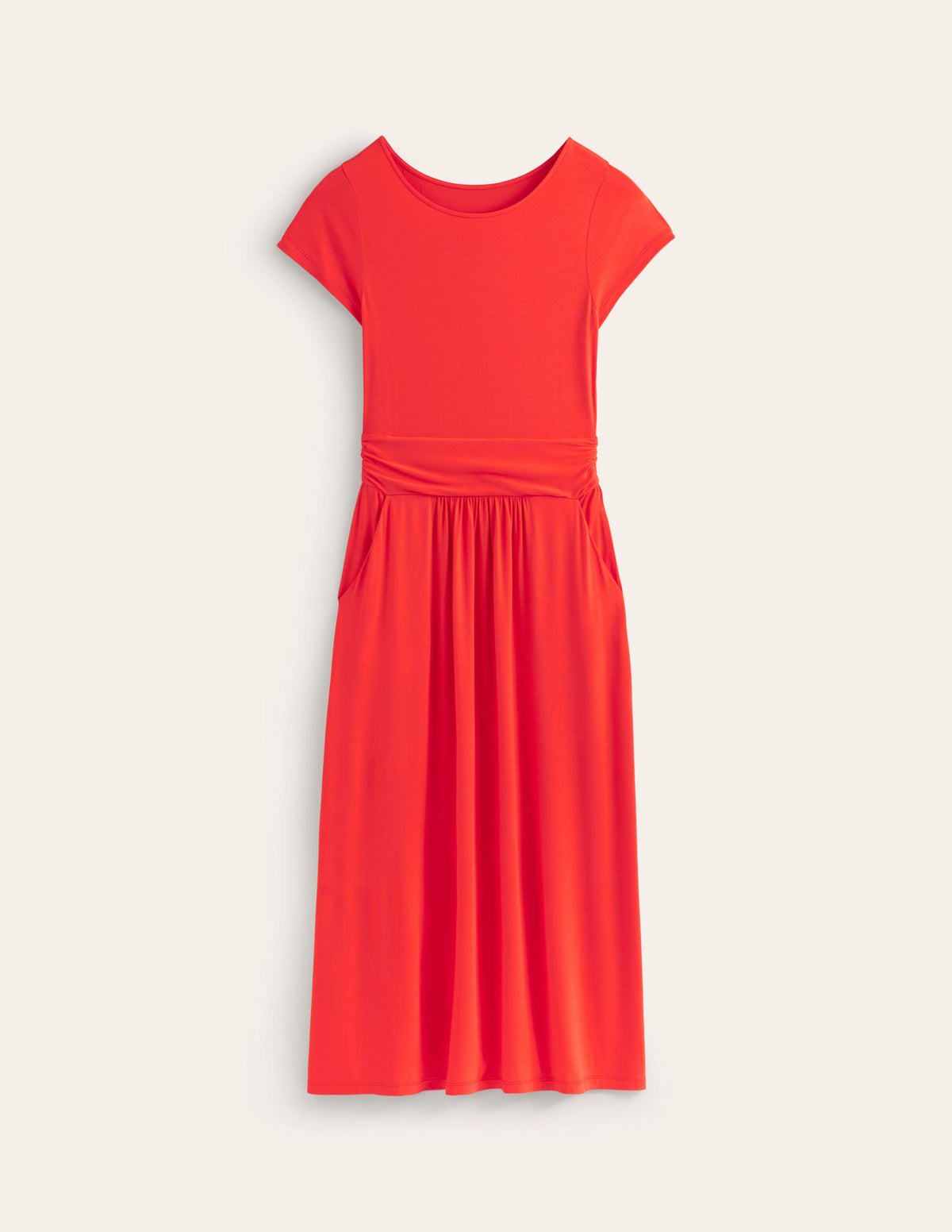 Amelie Jersey-Midikleid-Mohnblumenrot - Image 5