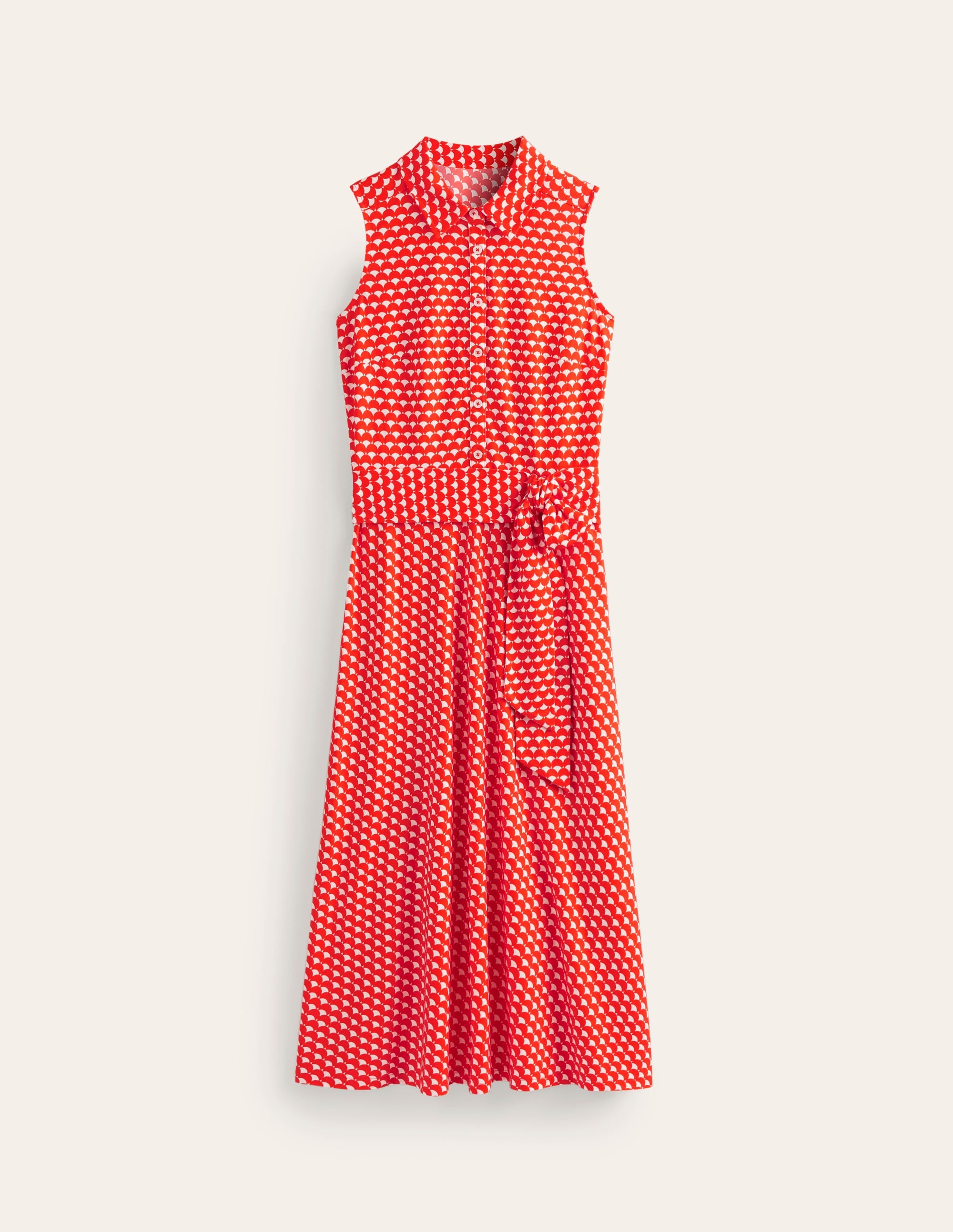 Laura Ärmelloses Hemdblusenkleid-Mandarine, Halbmond - Image 5