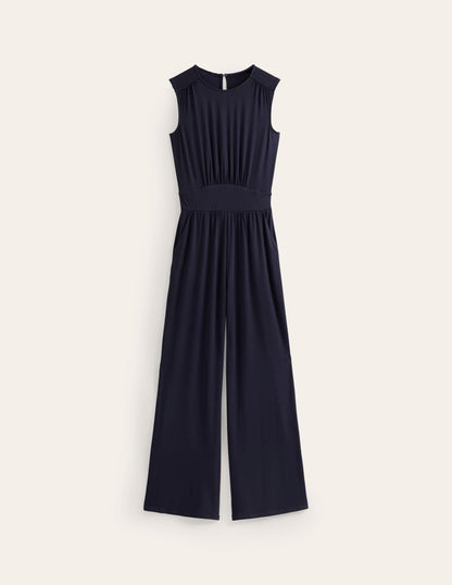 Thea Jumpsuit aus Jersey-Aqua Marine Marl