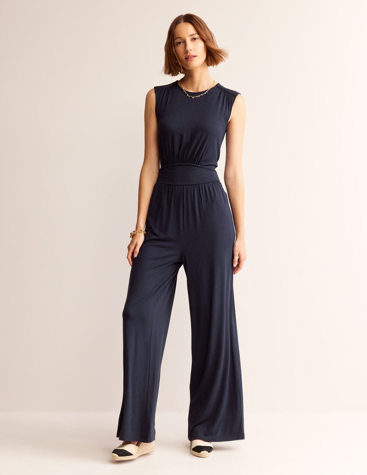 Thea Jumpsuit aus Jersey-Aqua Marine Marl