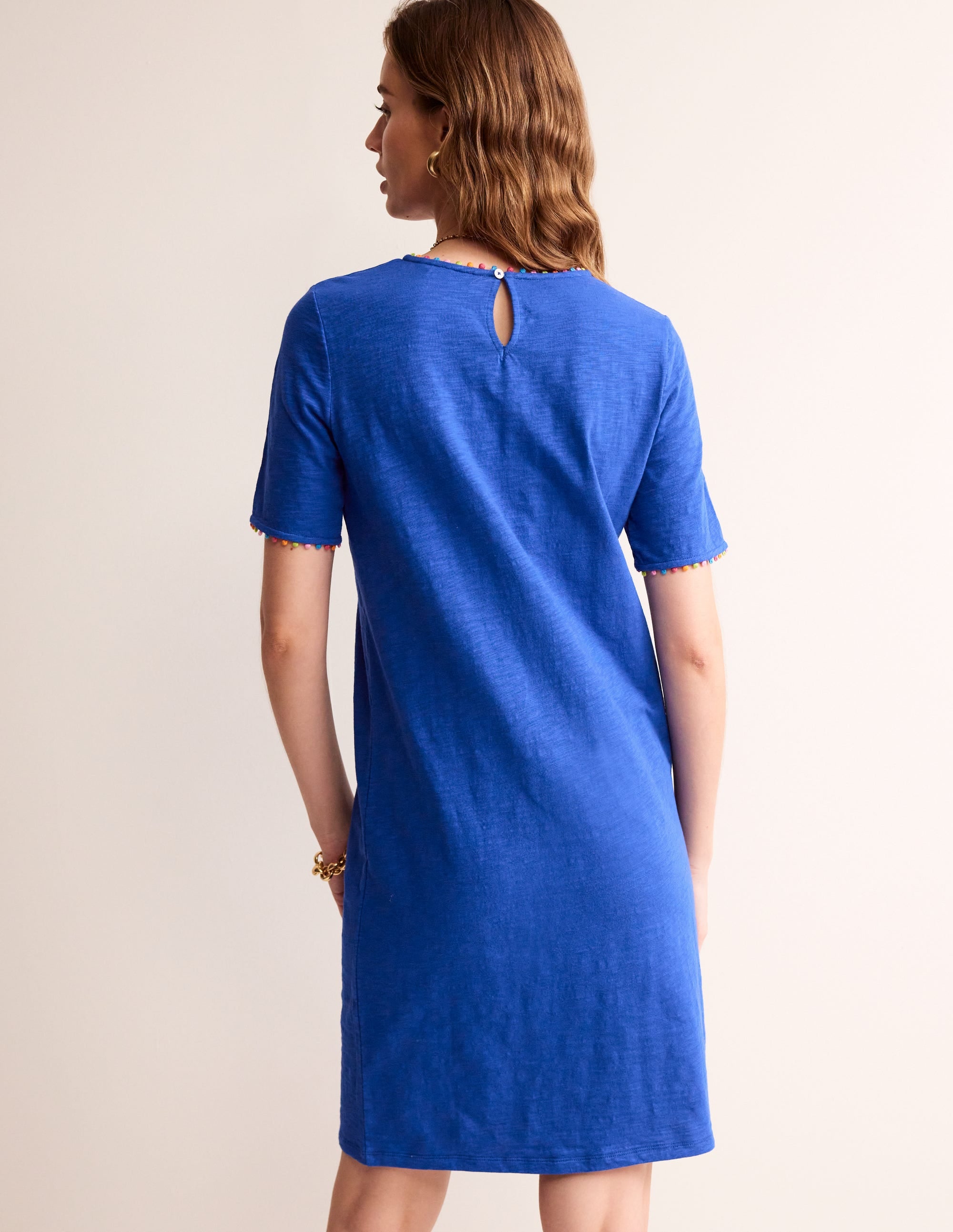 Robe Ali à pompons-Bleu connecté - Image 3