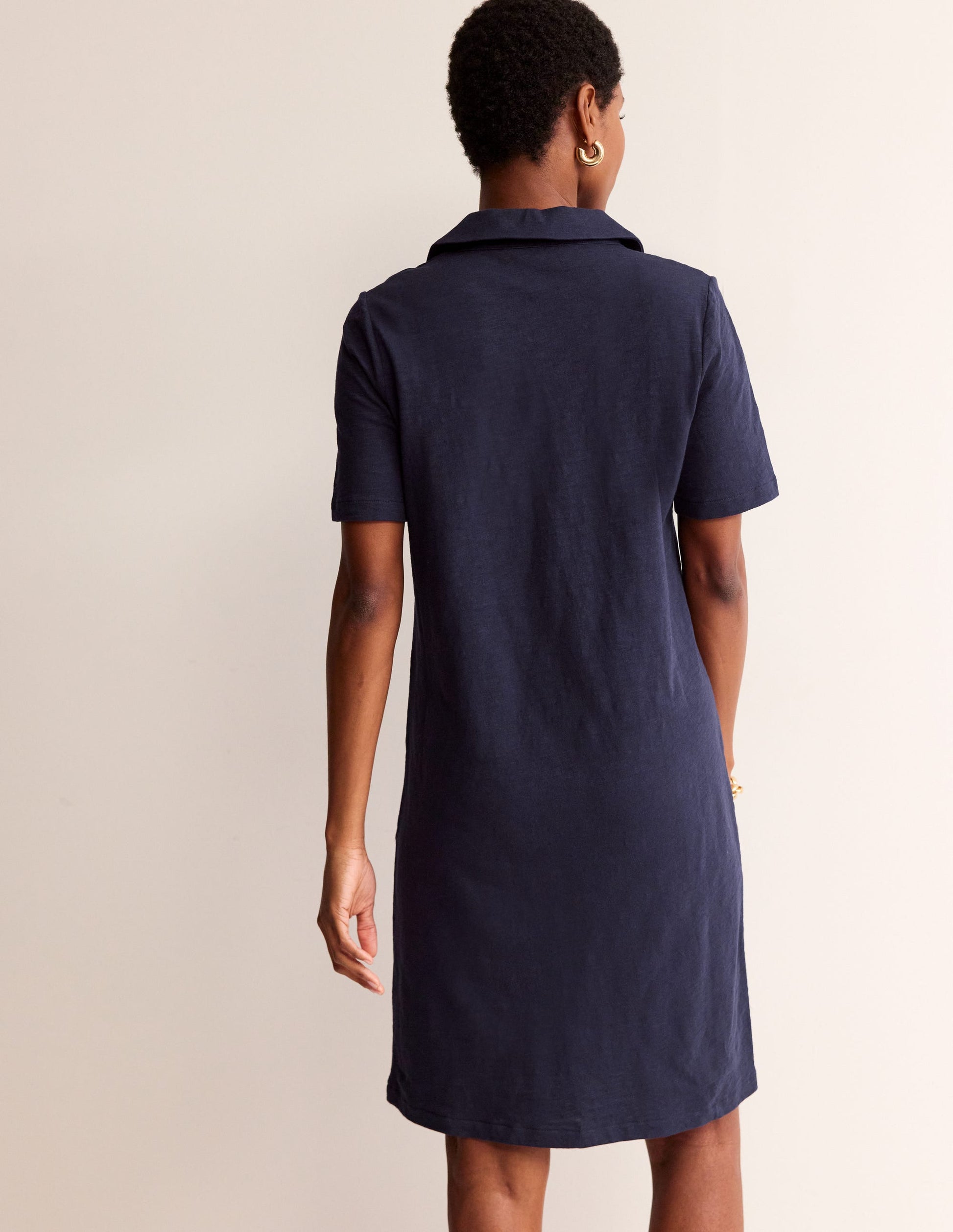 Ingrid Polokleid aus Baumwolle-Aqua Marine Marl-3
