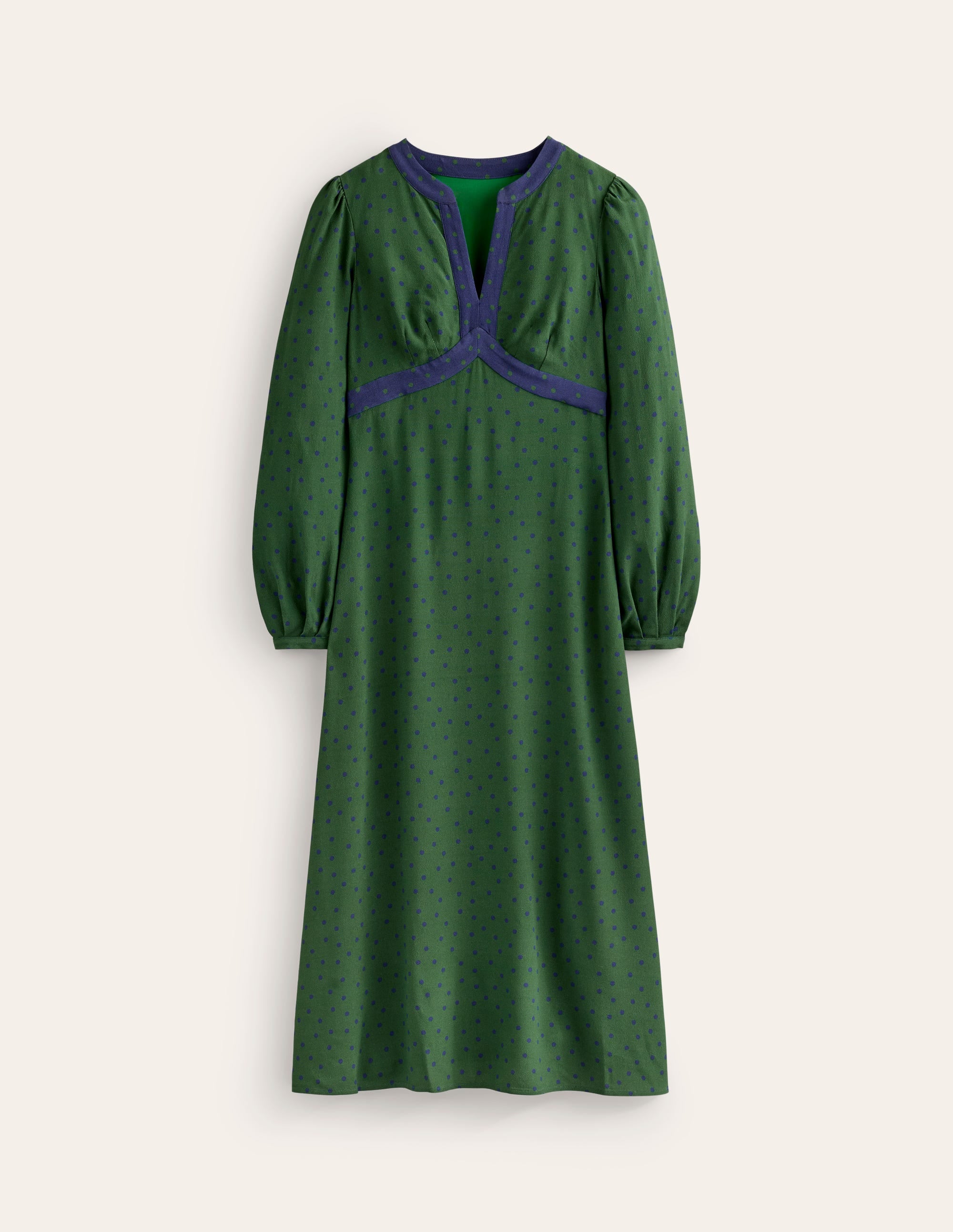Imelda Border Print Midi Dress-Eden, Sparse Spot - Image 5